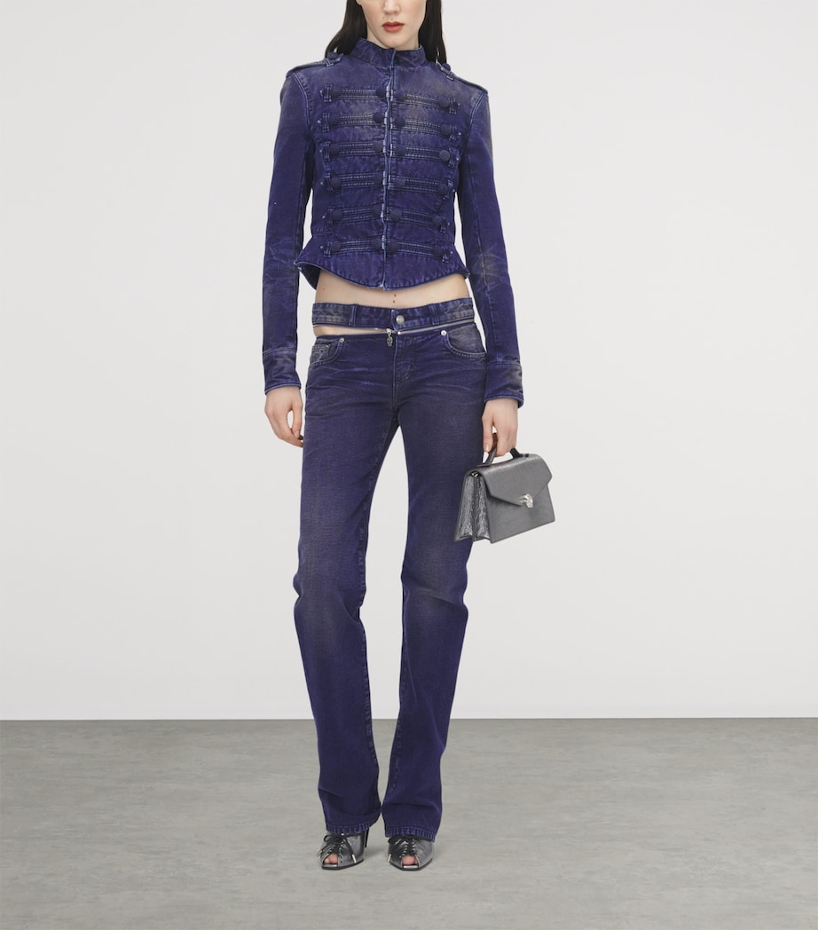 McQueen Womens Uniform Denim Jacket Image 2