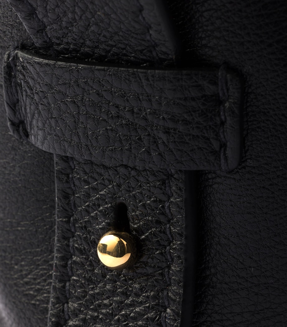 Prada Womens Large Leather Tote Bag Black Image 9
