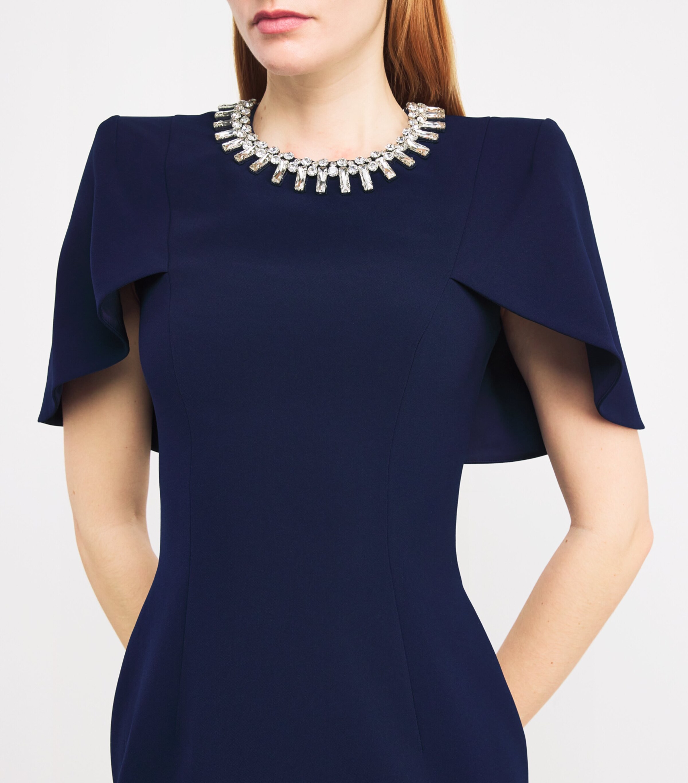 Jenny Packham Navy Embellished Thalia Midi Dress Harrods UK
