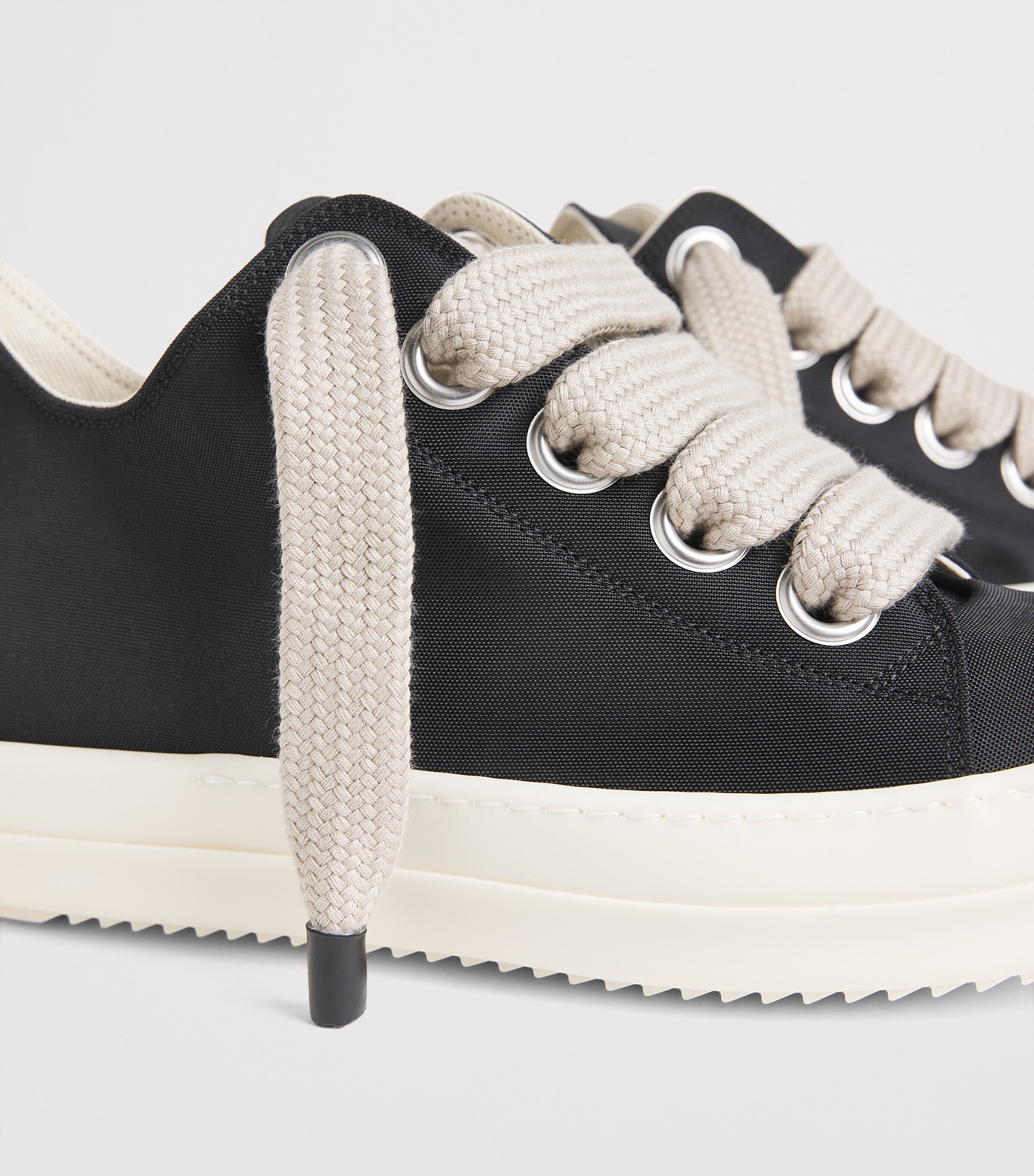 Rick Owens Black DRKSHDW Canvas Jumbo-Lace Sneakers | Harrods UK