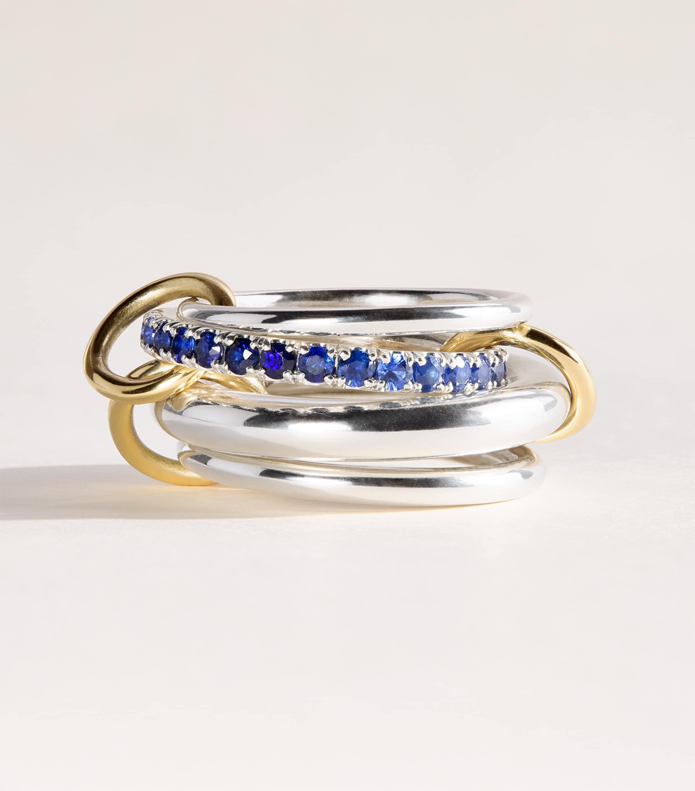 Spinelli Kilcollin Sterling Silver, Yellow Gold And Sapphire Janssen Ombré Ring