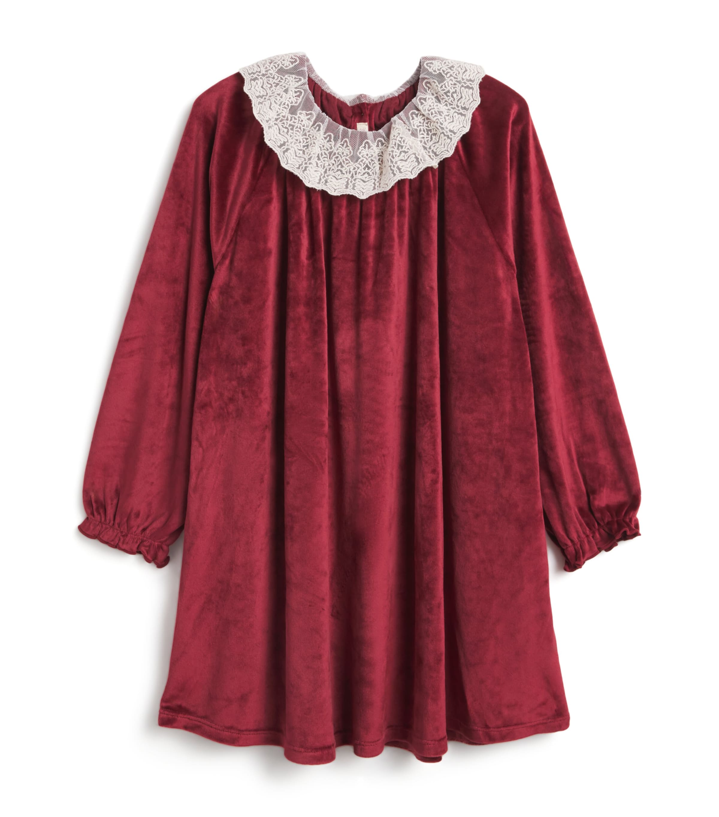 KONGES SLOJD Velour Venola Dress (5-10 Years) Red Dahlia Image 1
