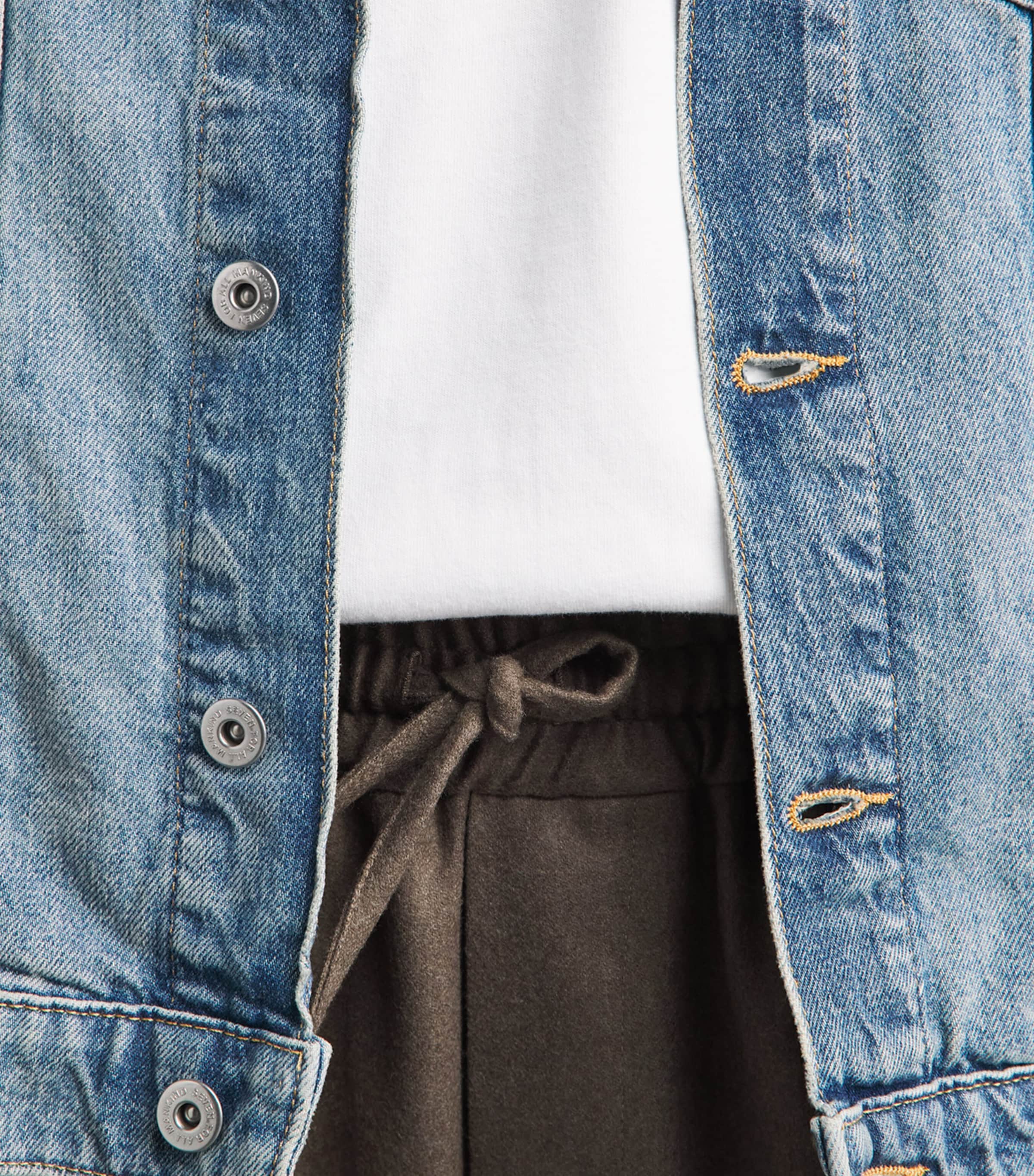7 For All Mankind Mens Denim Jacket Mid Blue Image 3