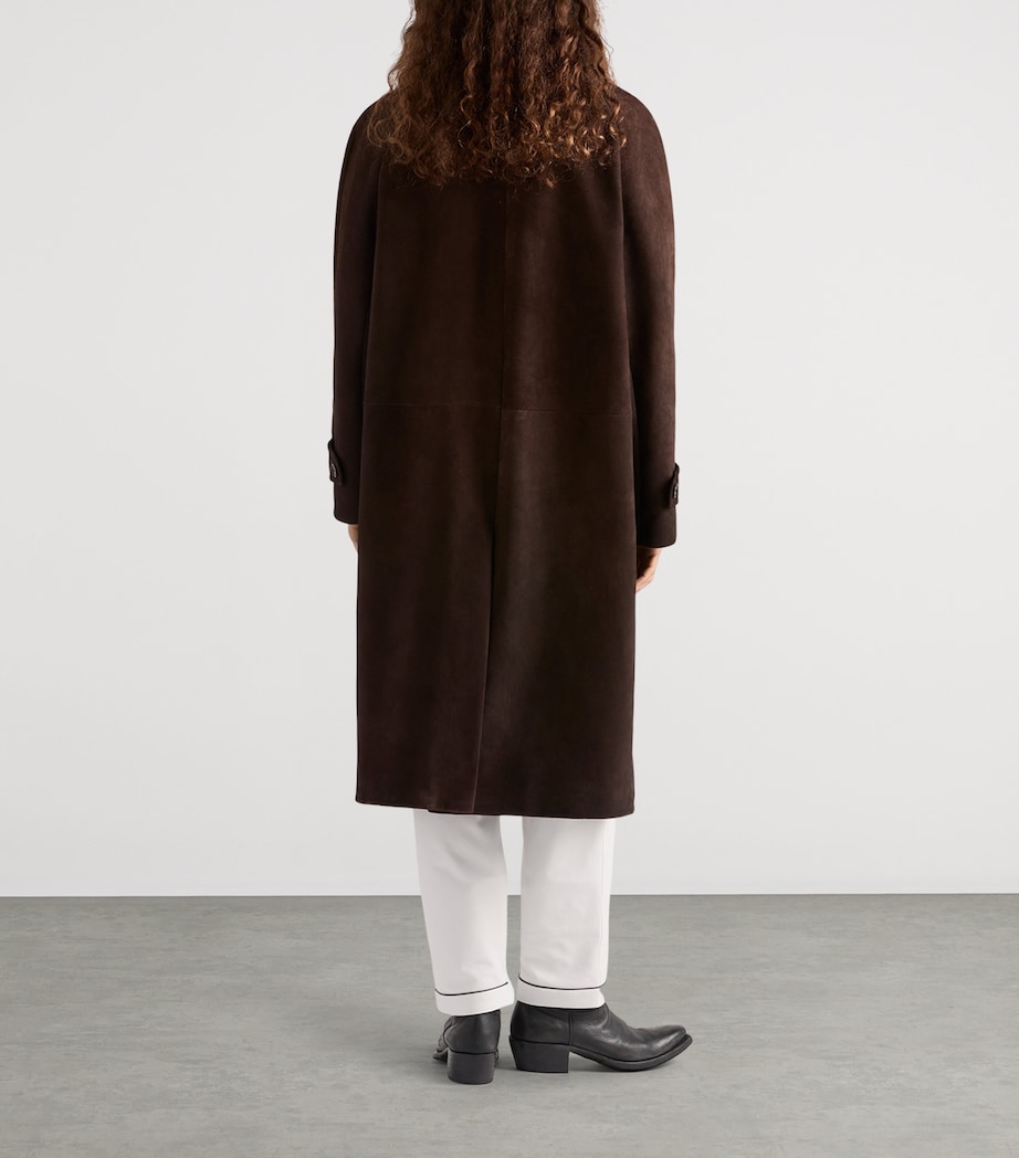 Suede Trench Coat F0003 Image 5