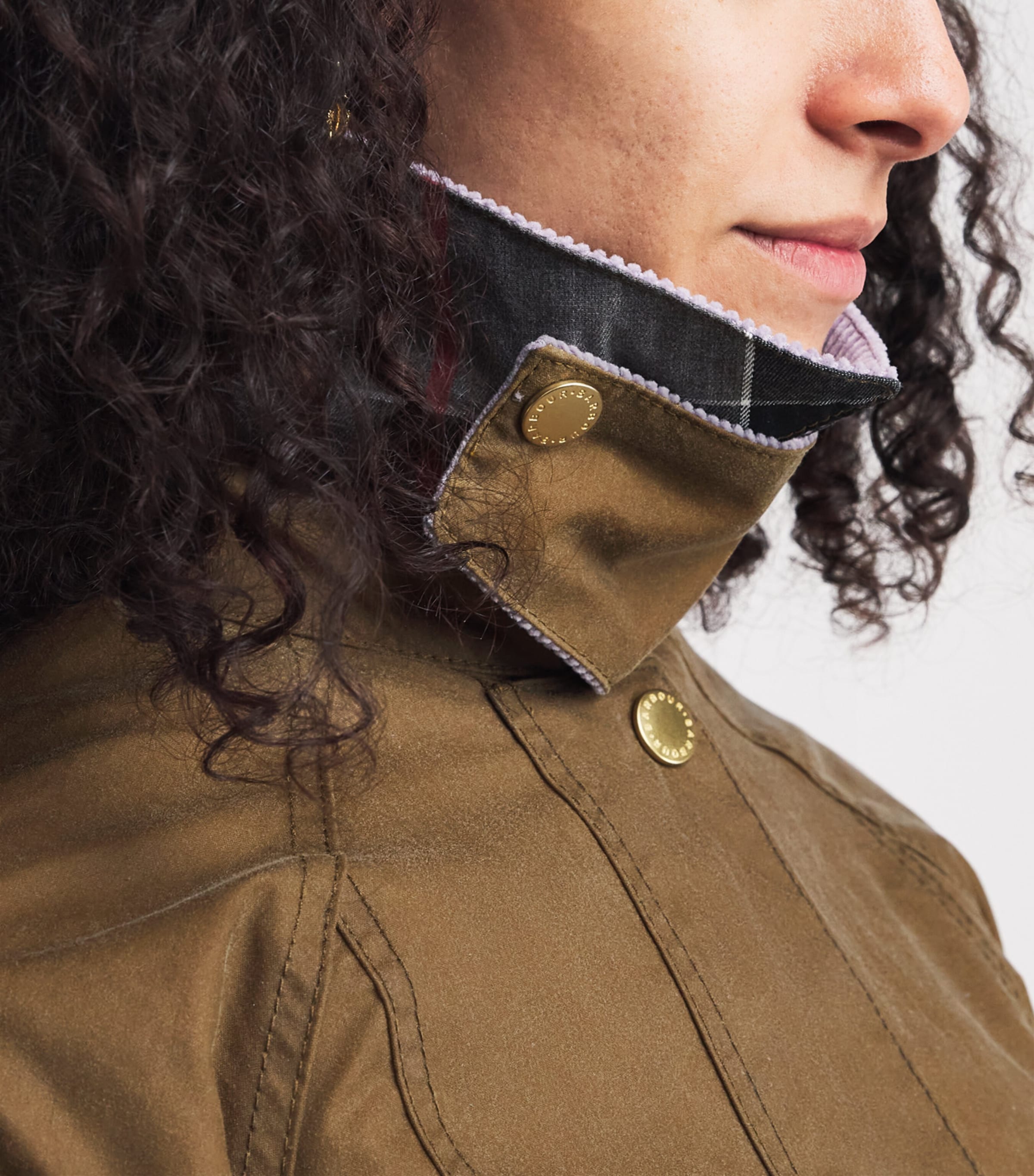 Waxed Cropped Beadnell Jacket SAND/DRESS/HEATHER M Image 7