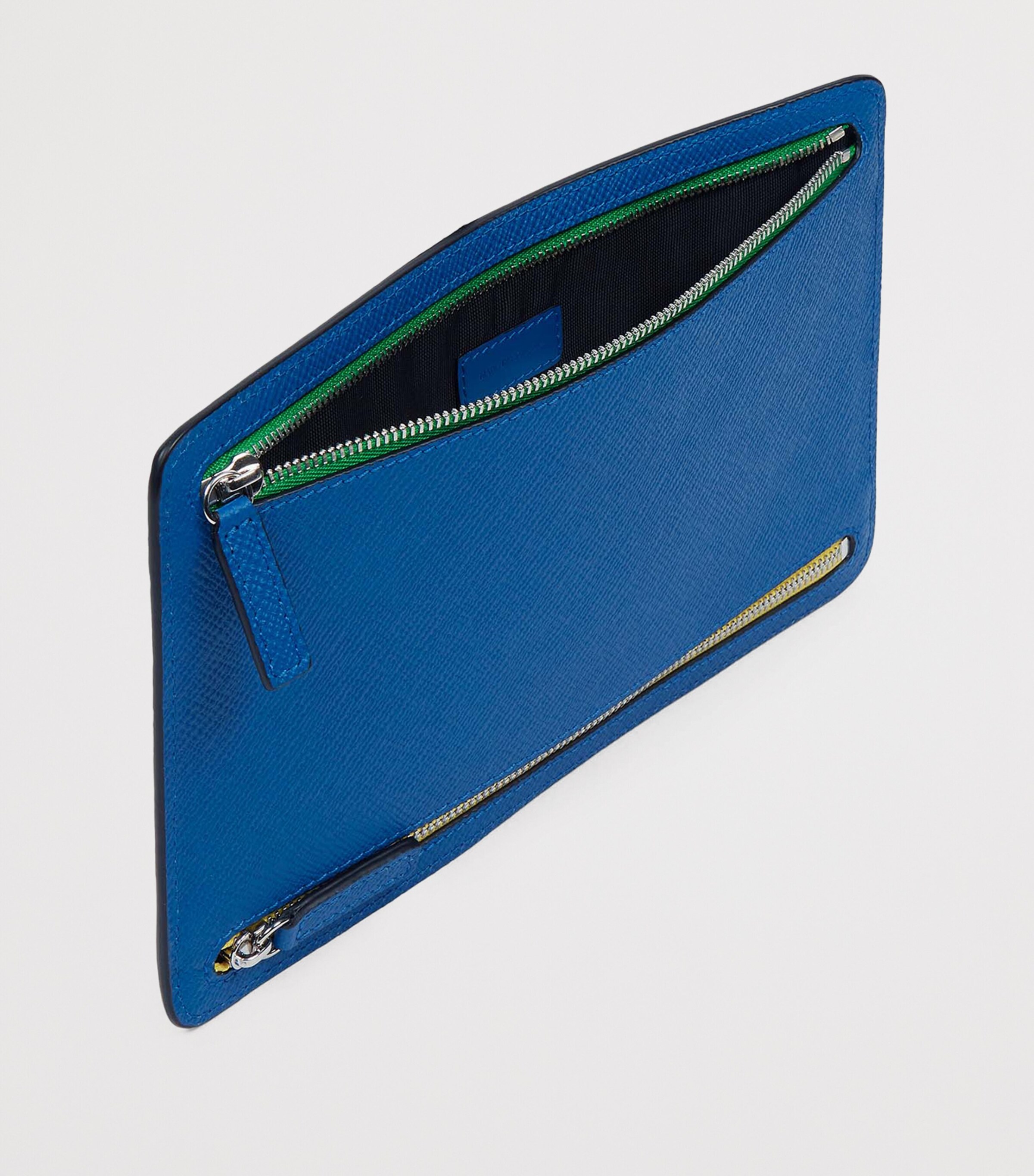 Panama Leather Multi-Zip Travel Wallet CERULEAN Image 2