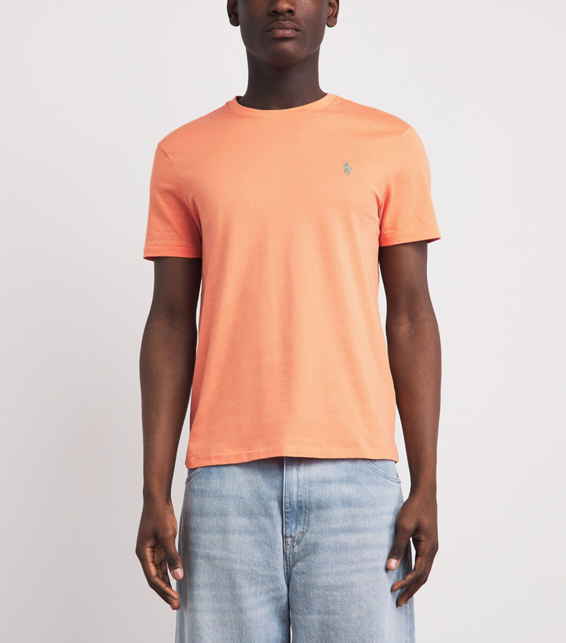 Polo Ralph Lauren Mens Cotton Custom Slim-Fit T-Shirt Pompano Image 4