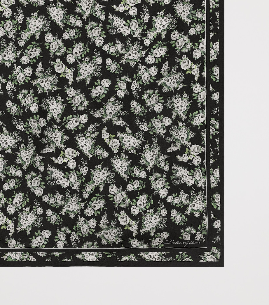 Dolce&Gabbana Silk Floral Square Scarf Bouq Image 2