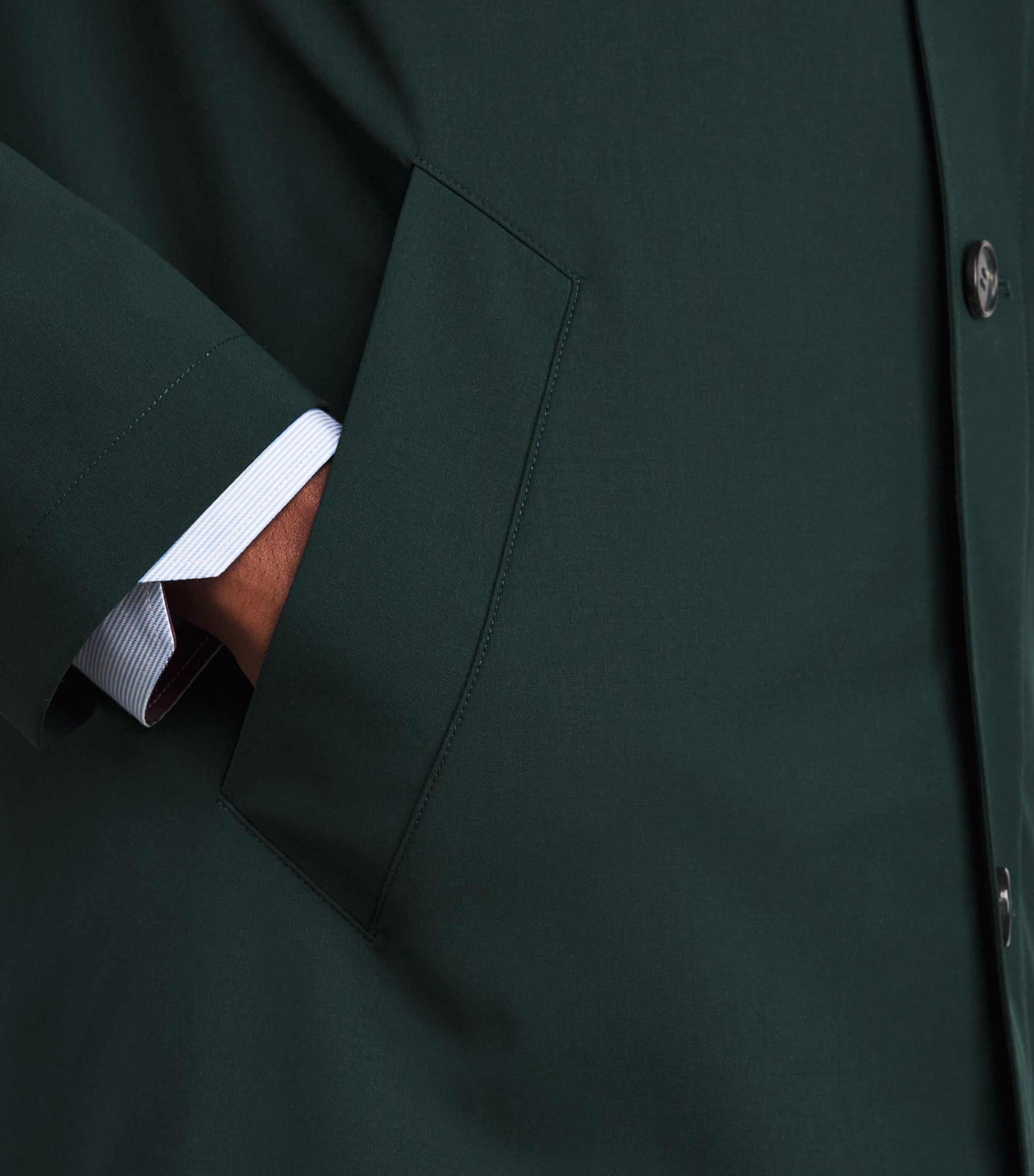 Wool Mac with Gilet 38_BOTTLE GREEN Image 6