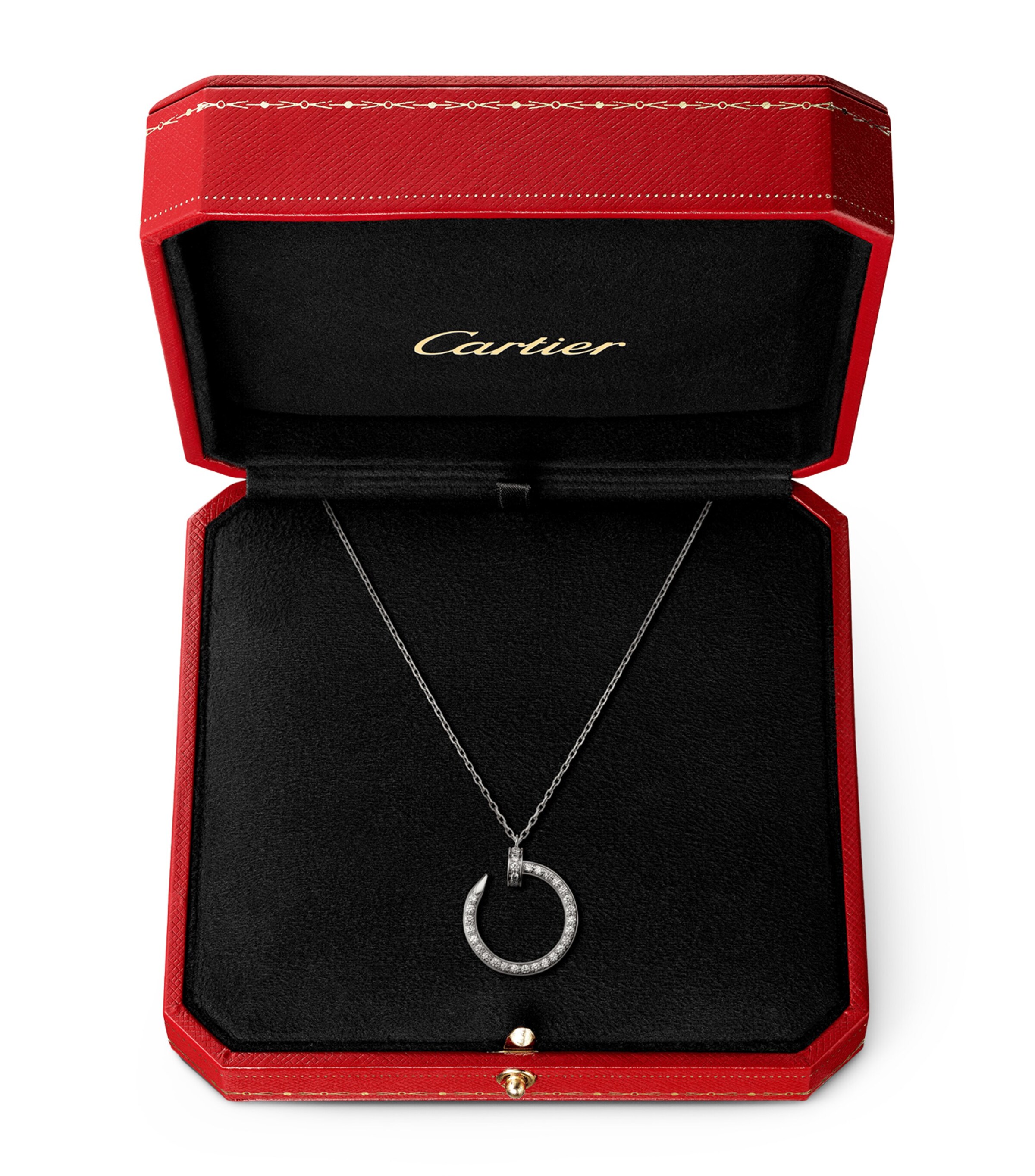 White Gold and Pavé Diamond Juste un Clou Necklace WHITE GOLD Image 4