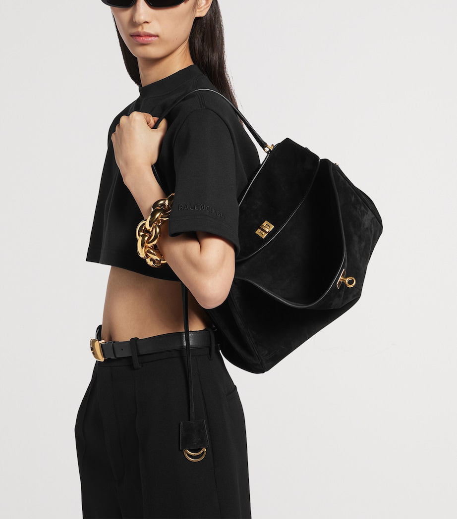 Balenciaga Medium Suede Rodeo Shoulder Bag Image 5