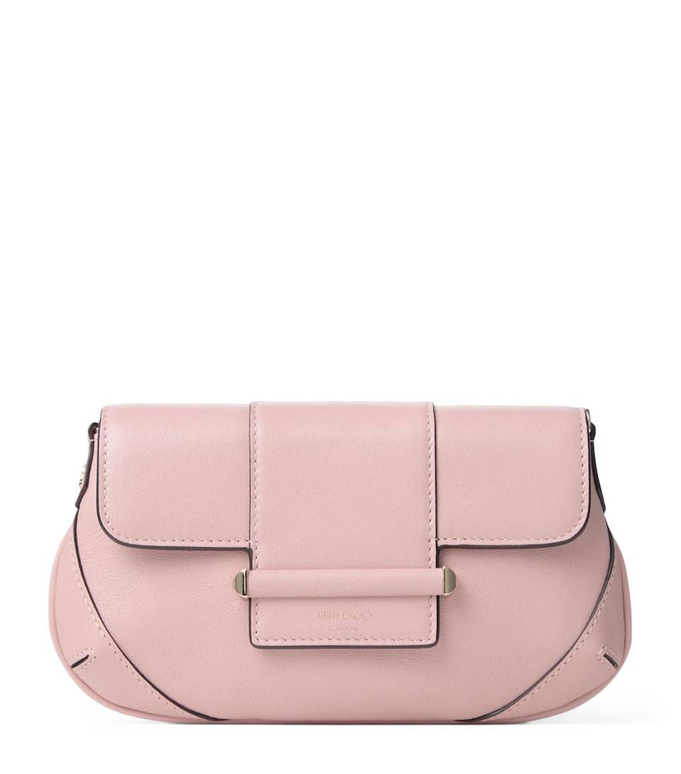 Jimmy Choo Bar Mini Chain Wallet Rose/shiny Gold
