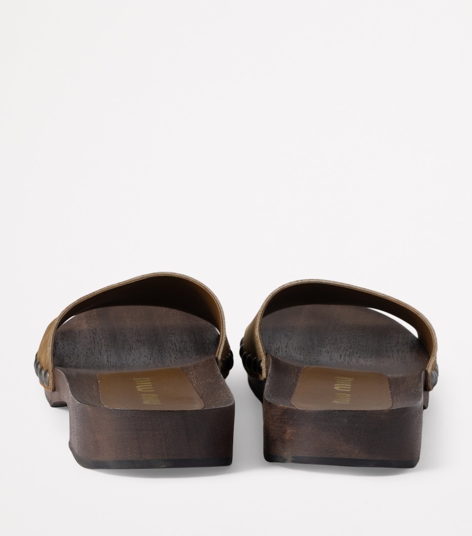 Suede Clogs F0401 Image 3