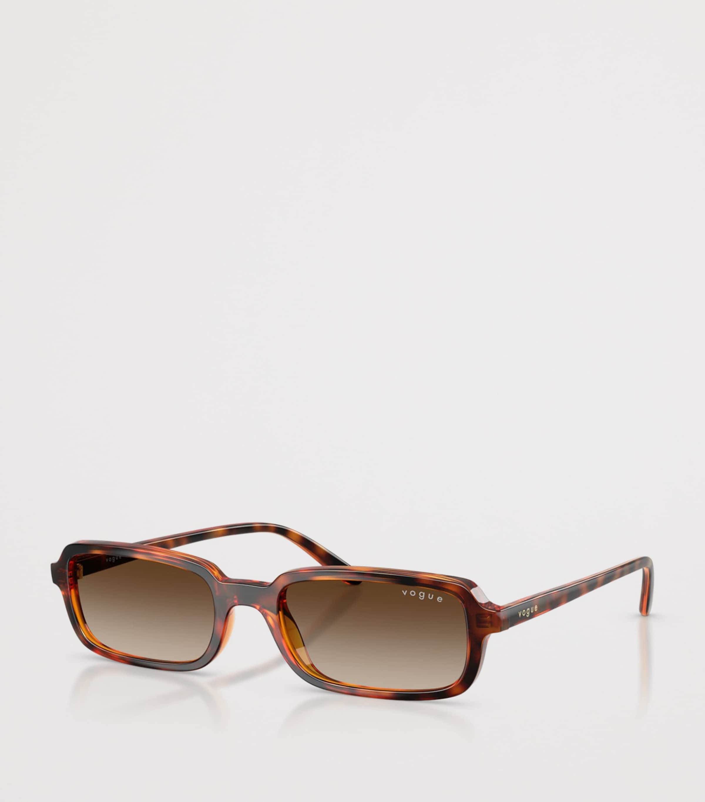 Tortoiseshell Rectangular Sunglasses W65613 Image 2