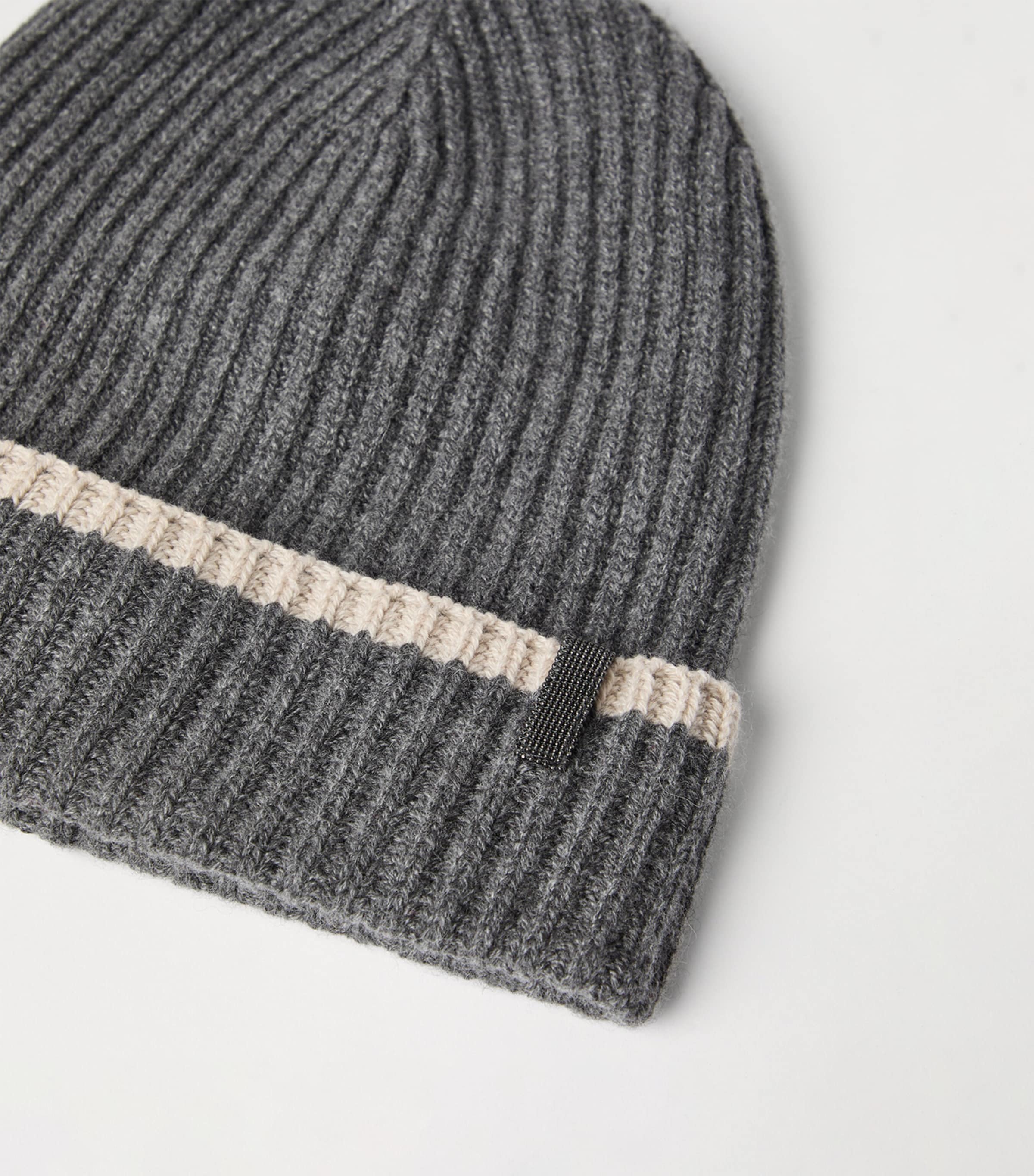 Cashmere English Rib Knit Beanie CGF16 Image 4