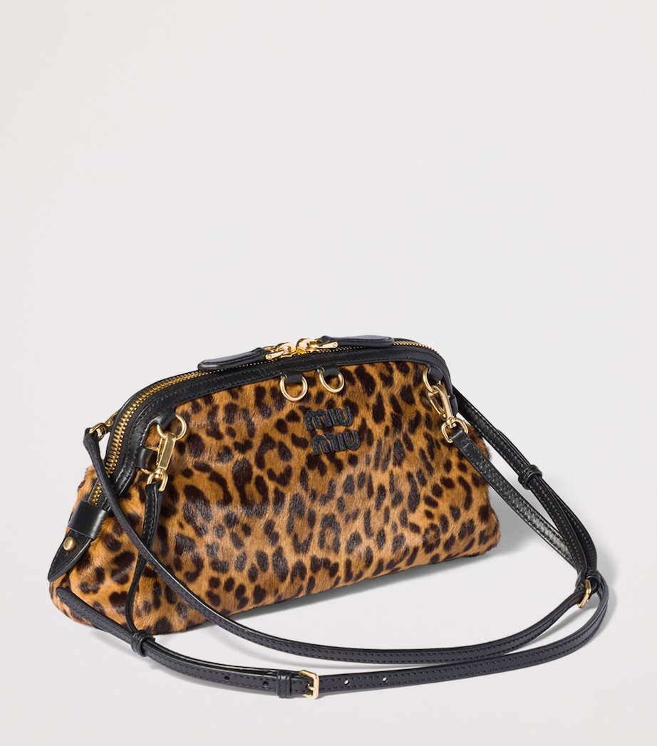 Calf Hair Leopard Clutch Bag F0151 Image 3