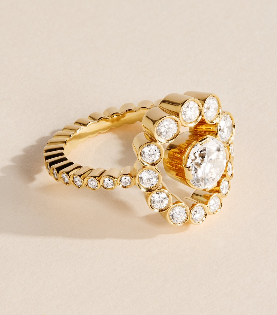 Sophie Bille Brahe Yellow Gold and Diamond Ensemble Escargot Ring Yellow Gold Image 3
