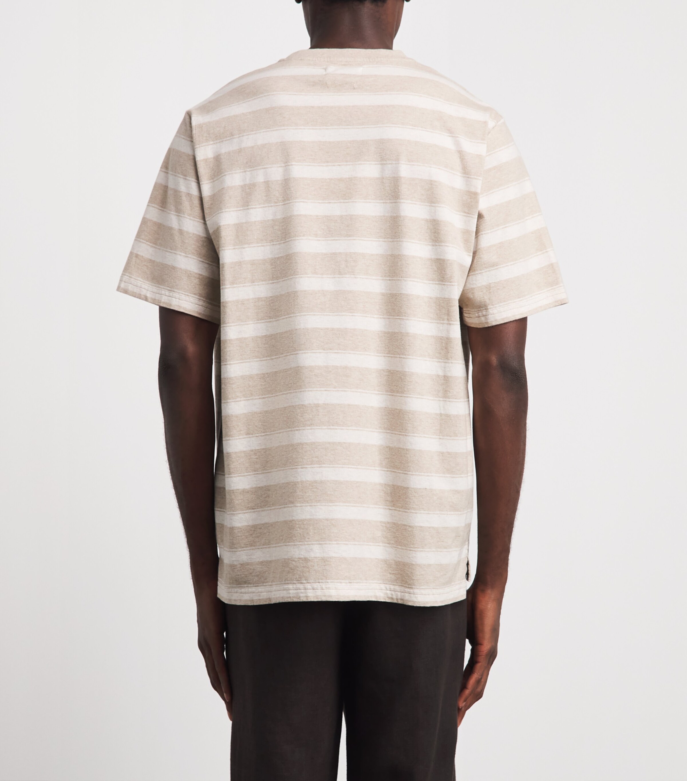 Oliver Spencer Mens Cotton Box T-Shirt Sand Image 5