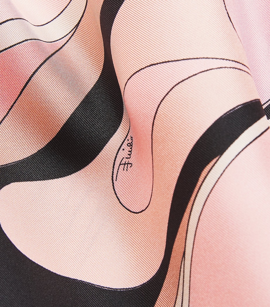 Silk Orchidee Print Maxi Kaftan 023 NUDE Image 5