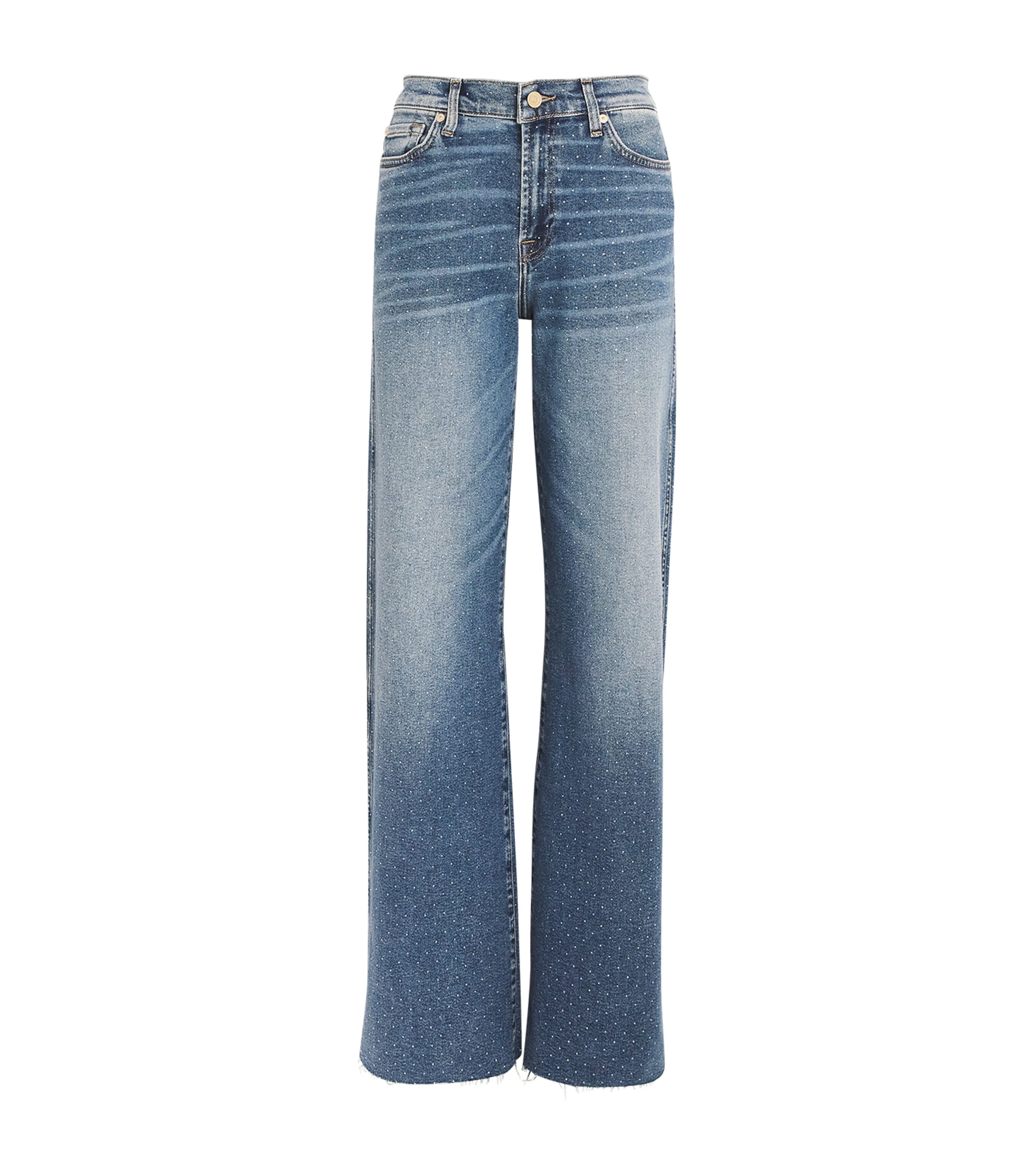 Shop 7 For All Mankind Lotta Luxe Vintage Love Affair Flared Jeans In Blue