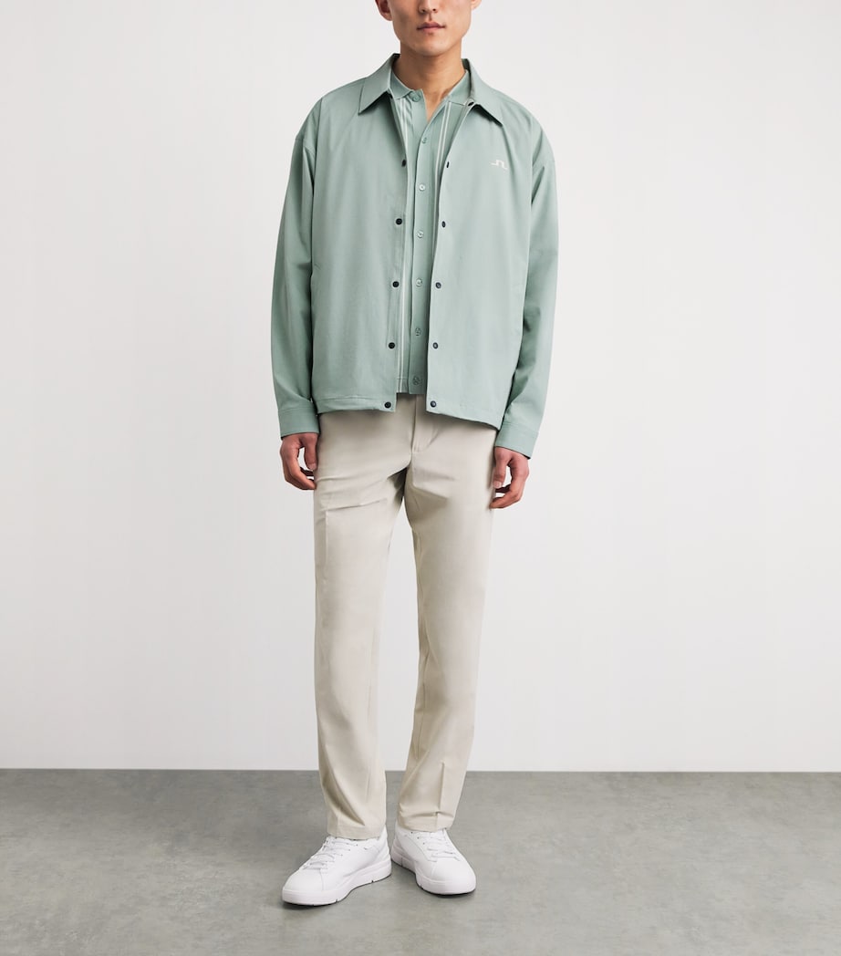 J Lindeberg Mens Dex Coach Overshirt Jadeite Image 2