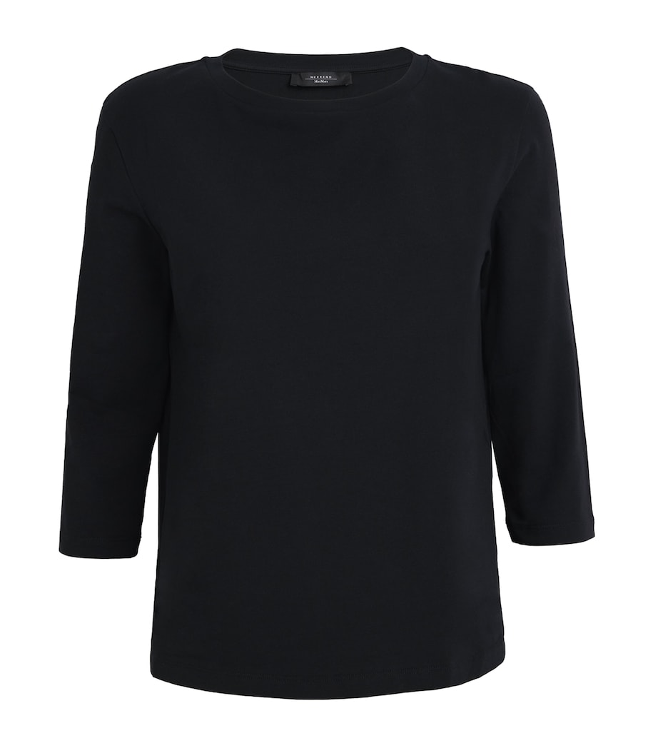 Stretch-Cotton T-Shirt BLACK Image 1