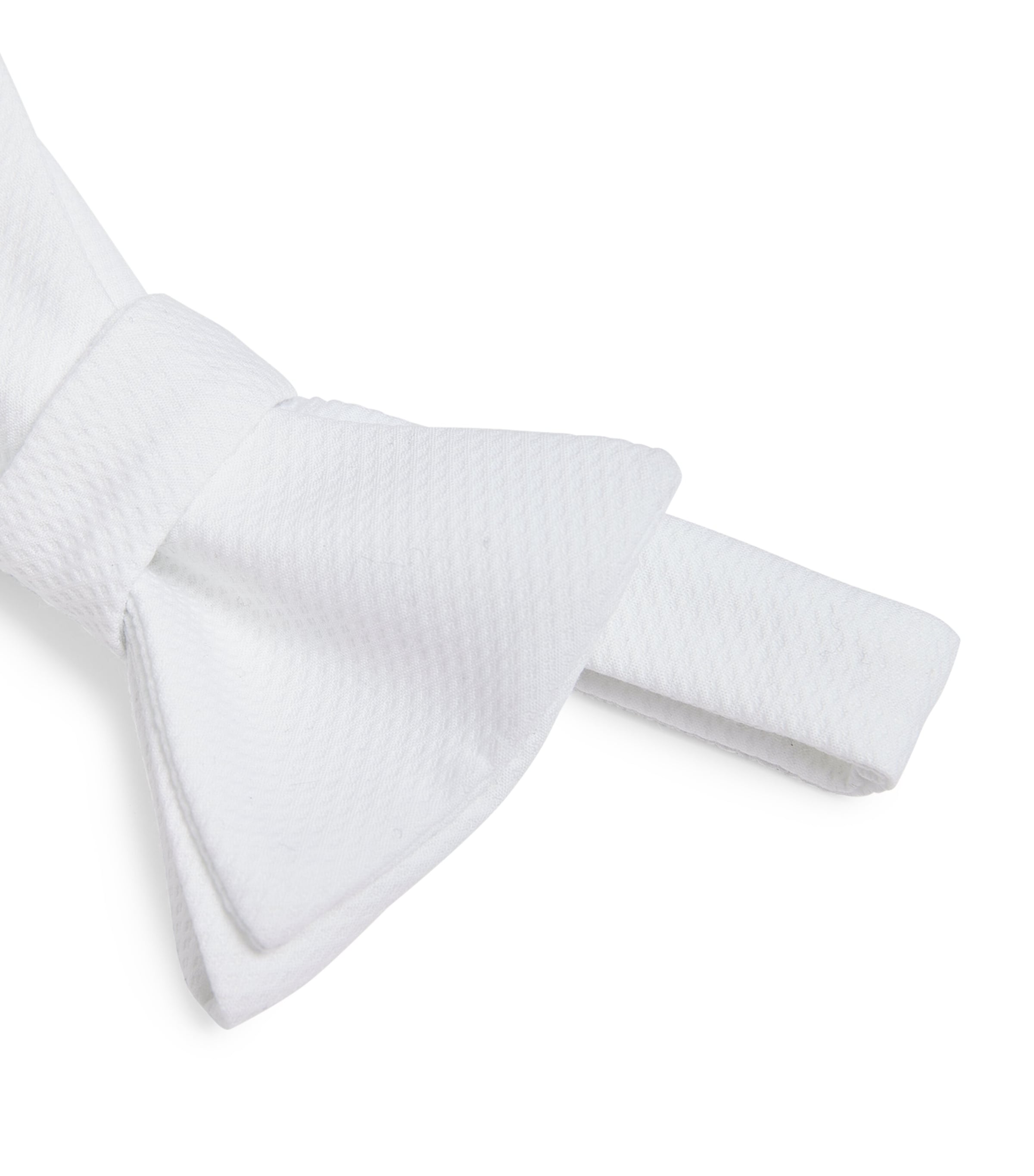 Cotton Piqué Bow Tie WHITE Image 5