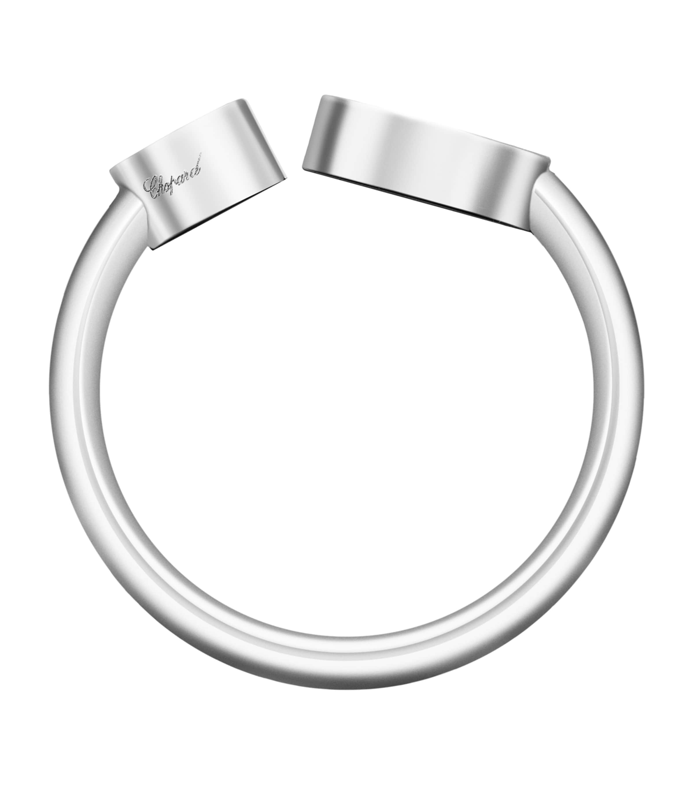 White Gold and Diamond Happy Hearts Ring Image 2