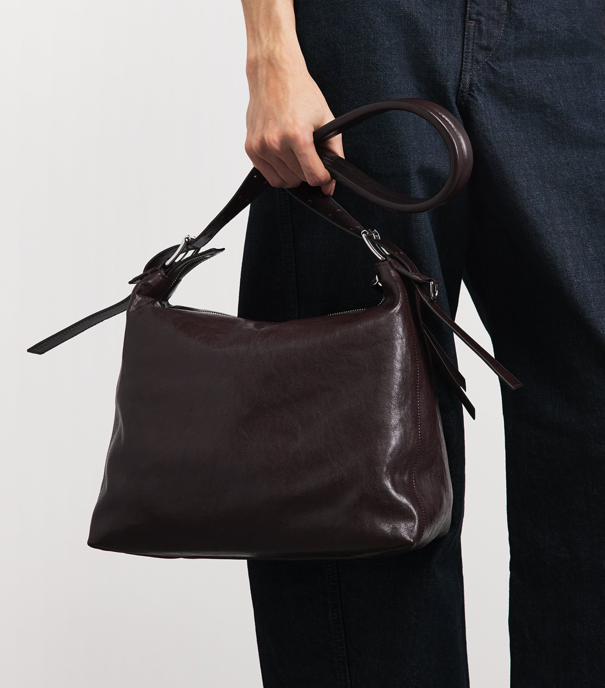 Lemaire Small Leather Belted Shoulder Bag Chianti Image 2