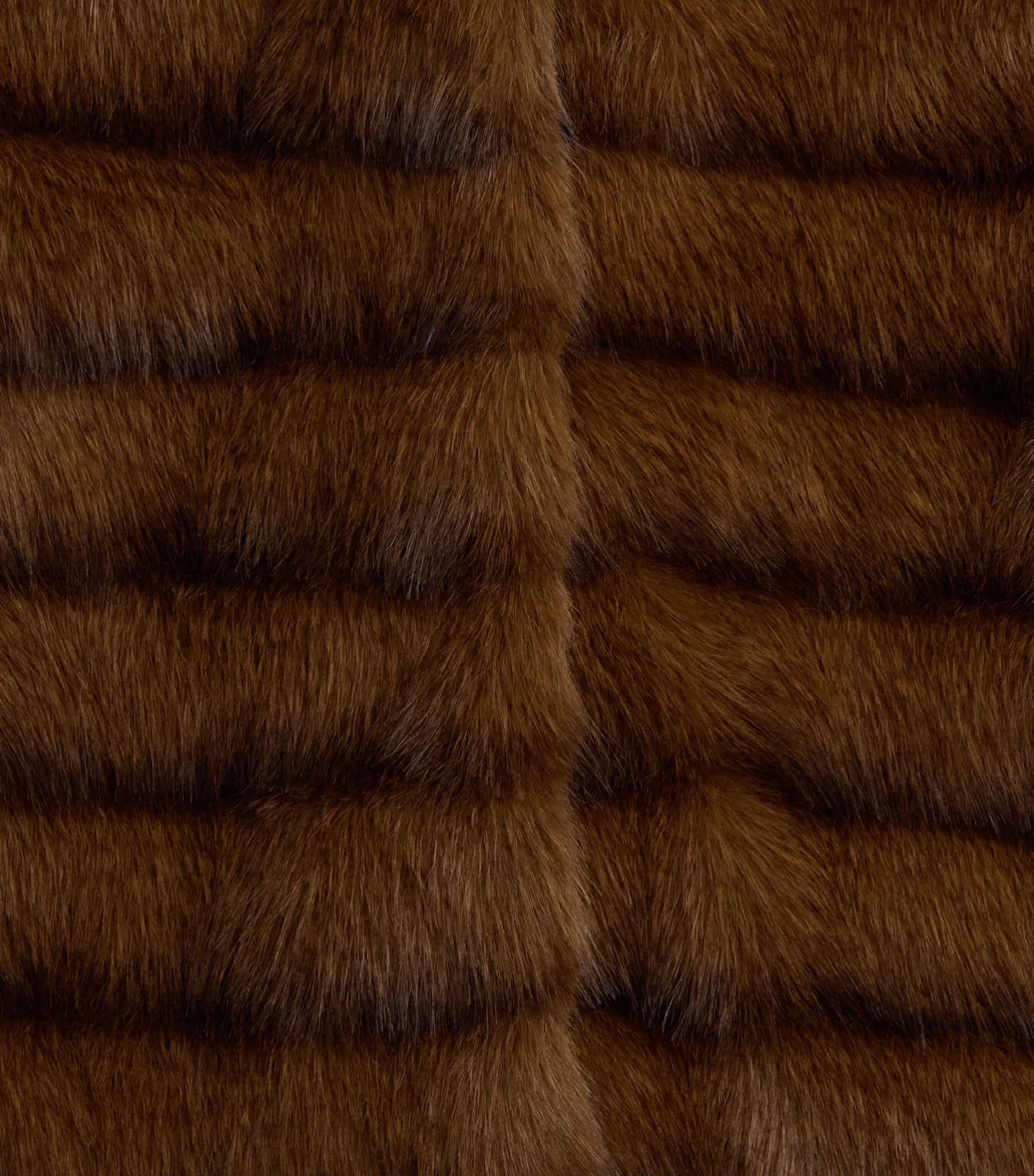 Monnalisa Faux-Fur Hooded Jacket (2-12 Years) Marronescuro Image 3