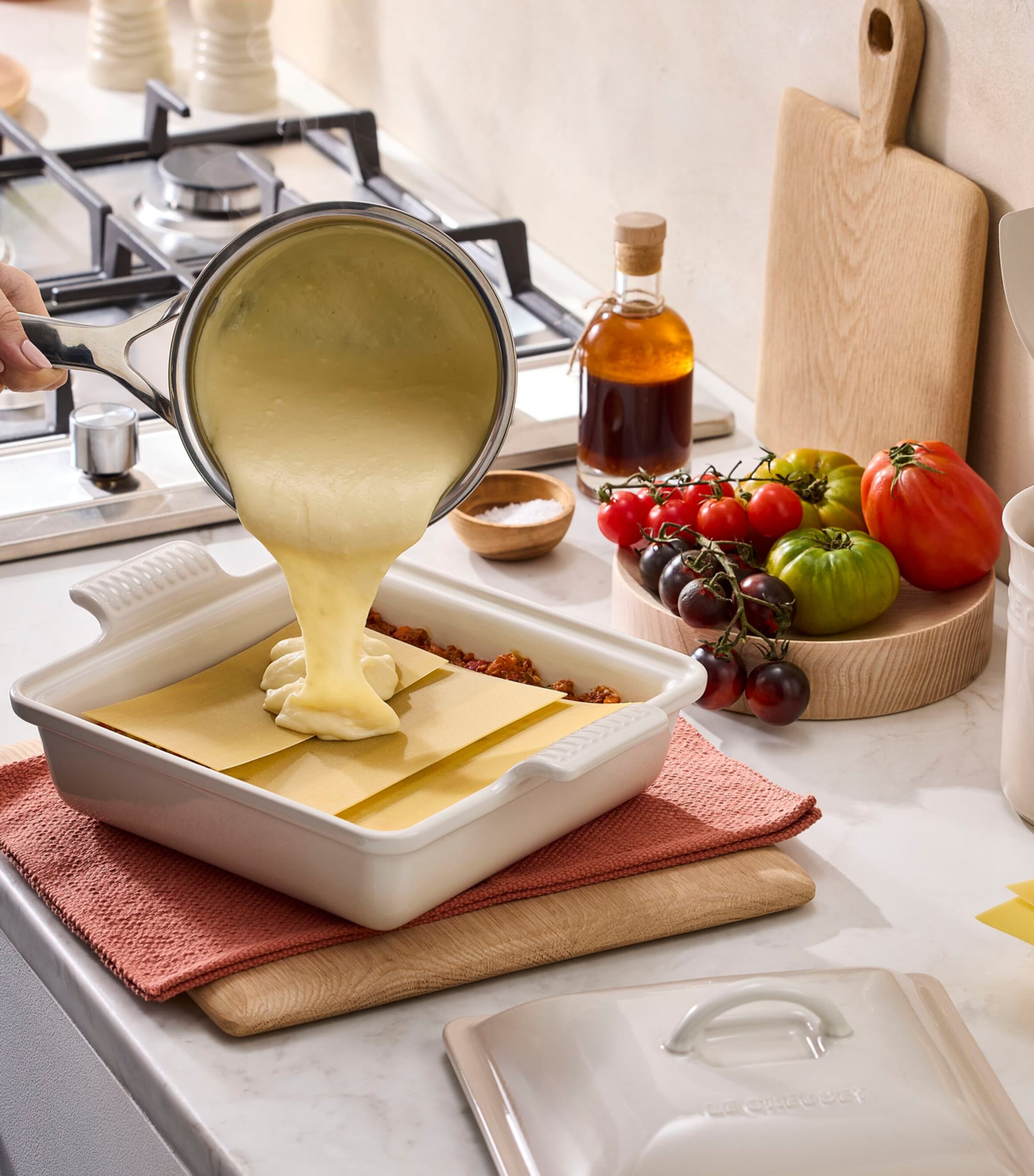 Le Creuset Stoneware Square Dish (23cm) Meringue Image 8