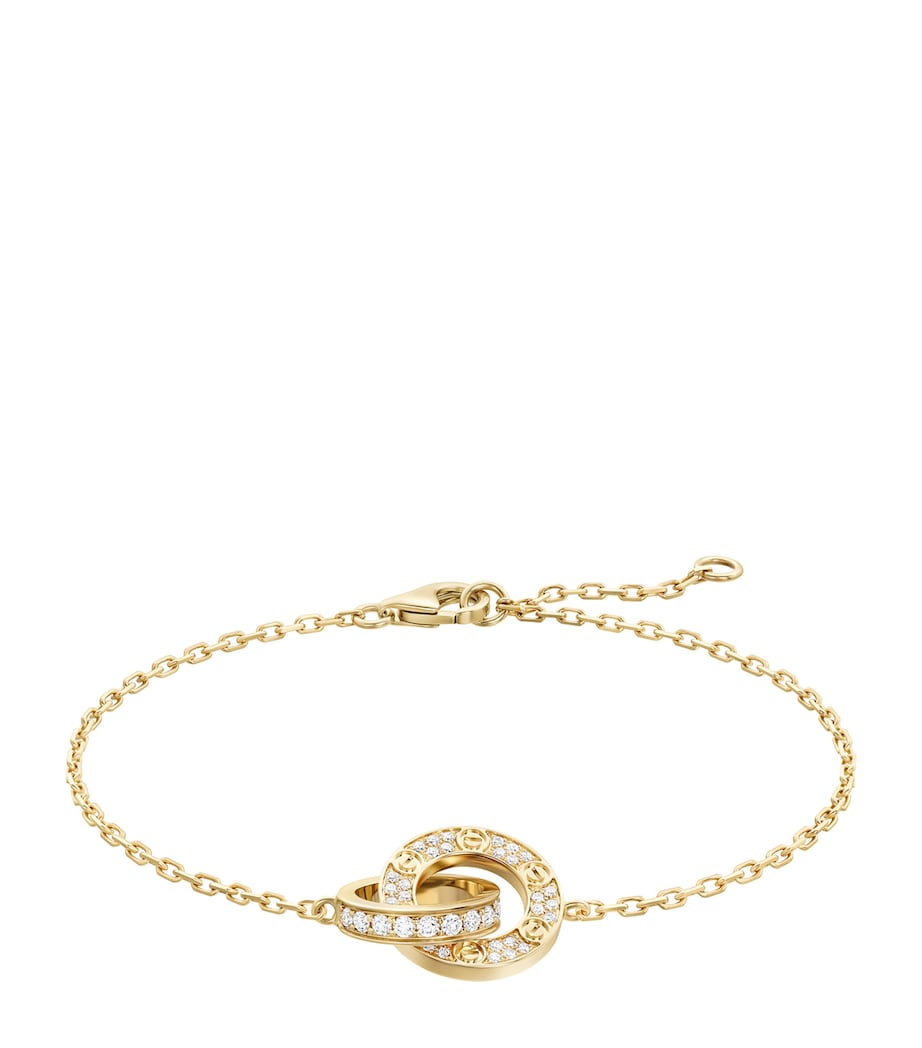 Yellow Gold and Diamond LOVE Chain Bracelet YELLOW GOLD Image 1