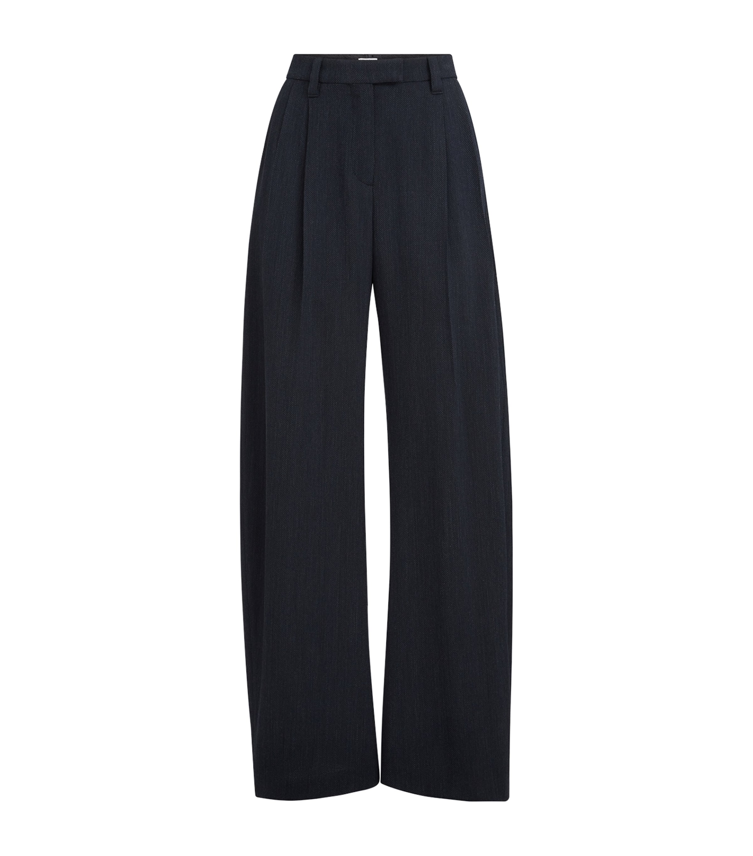 Brunello Cucinelli Womens Wool Wide-Leg Trousers Image 1