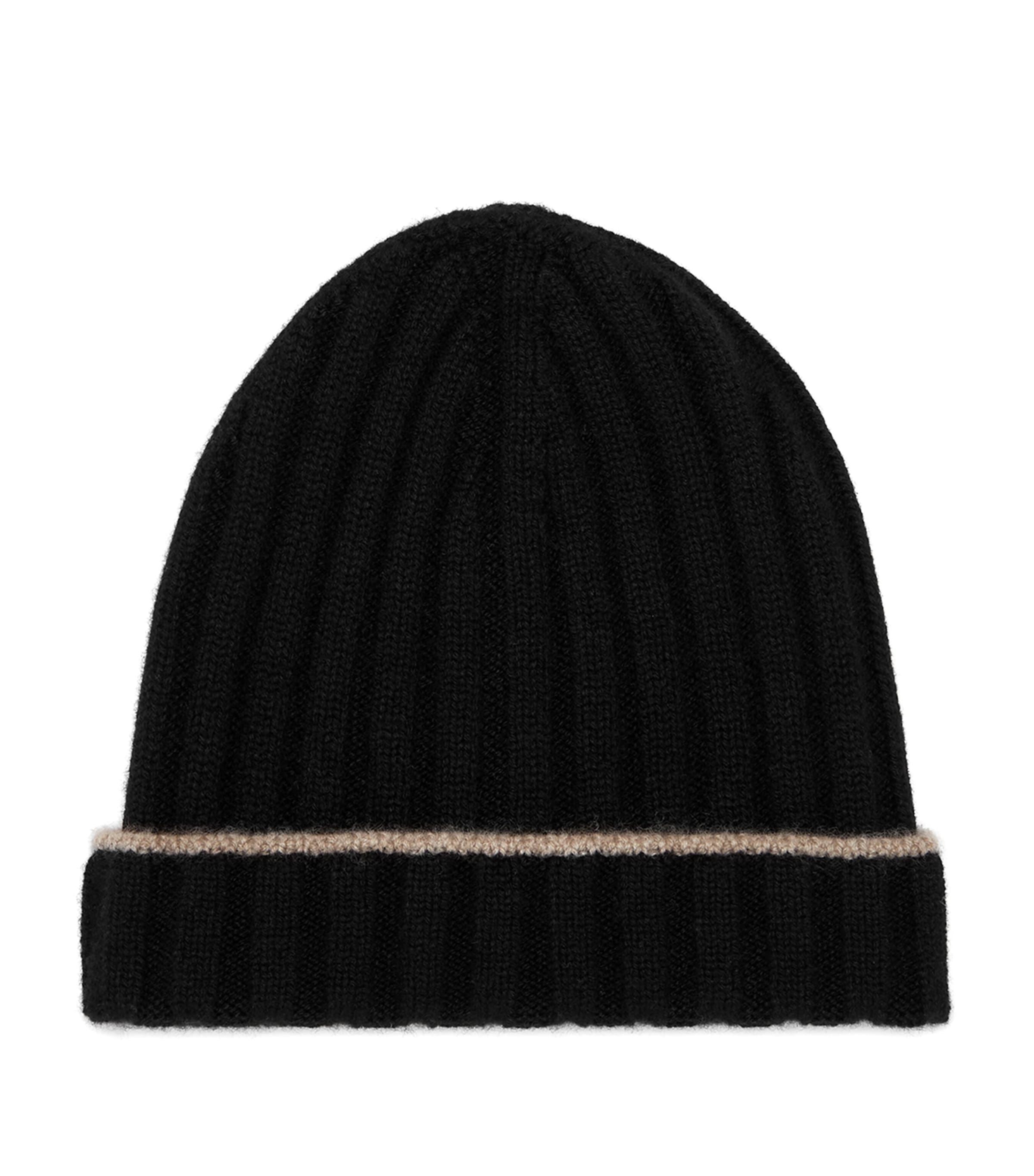 Brunello Cucinelli Ribbed Beanie In Black