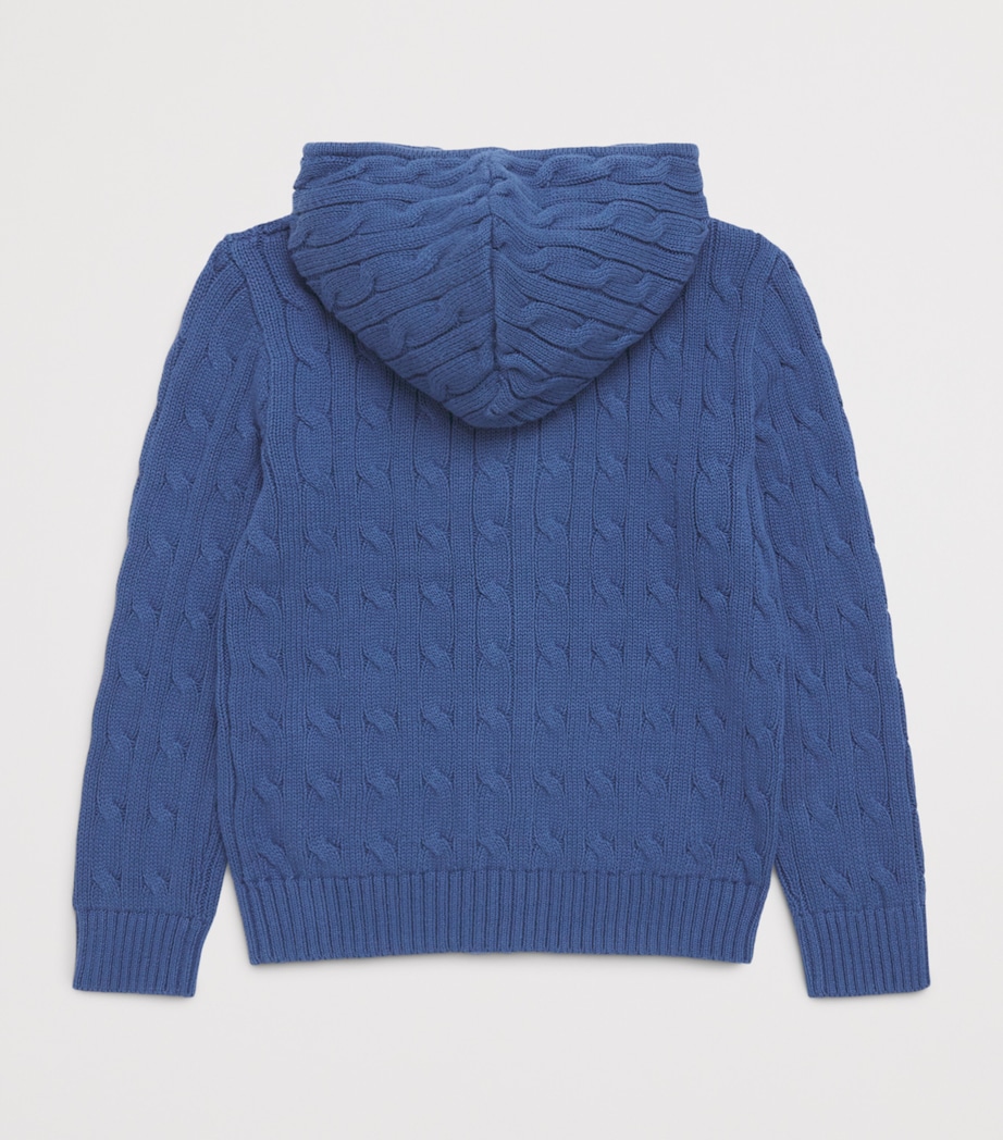 Ralph Lauren Kids Cotton Cable-Knit Hoodie (2-7 Years) Old Image 2