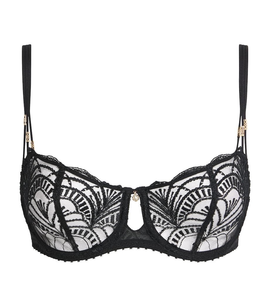 Aubade Womens Vibes Half-Cup Bra Black Image 1