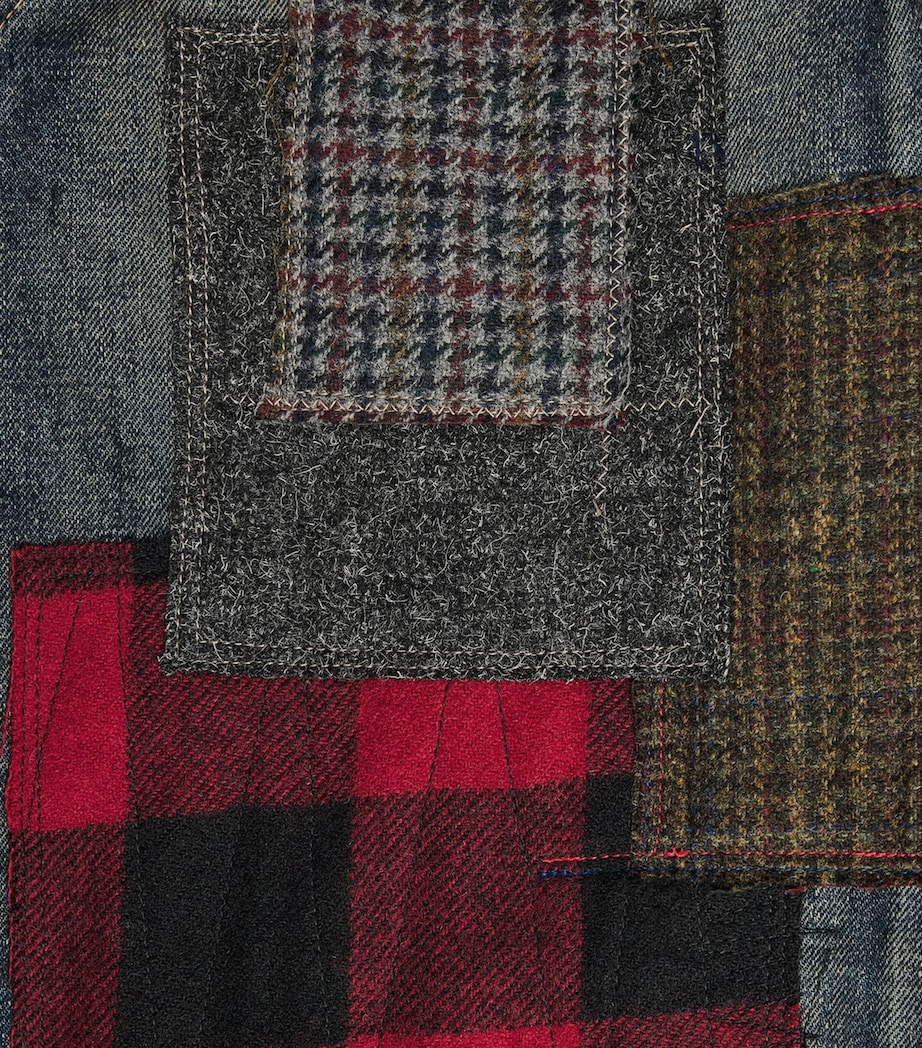 Junya Watanabe MAN Mens Patchwork Denim Jacket Indigo X Mix Image 6