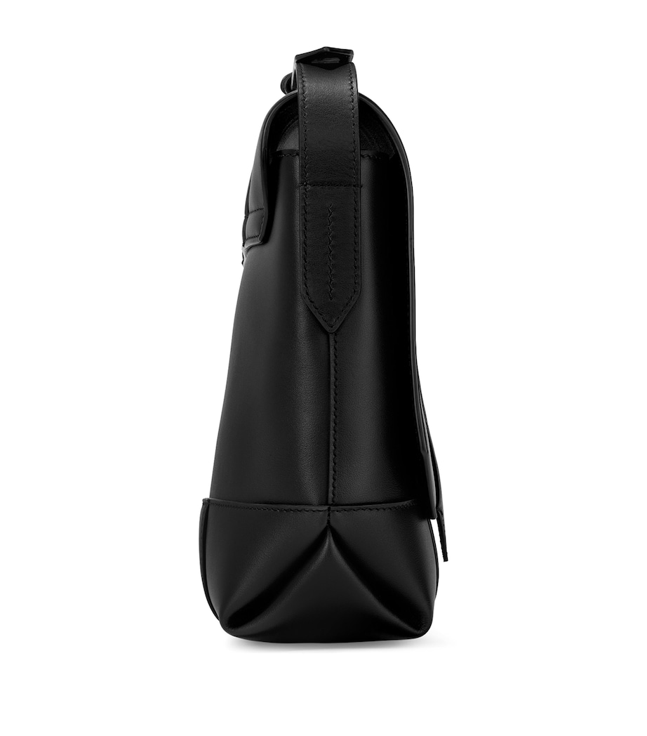 Small Leather Meisterstück Selection Messenger Bag BLACK Image 3