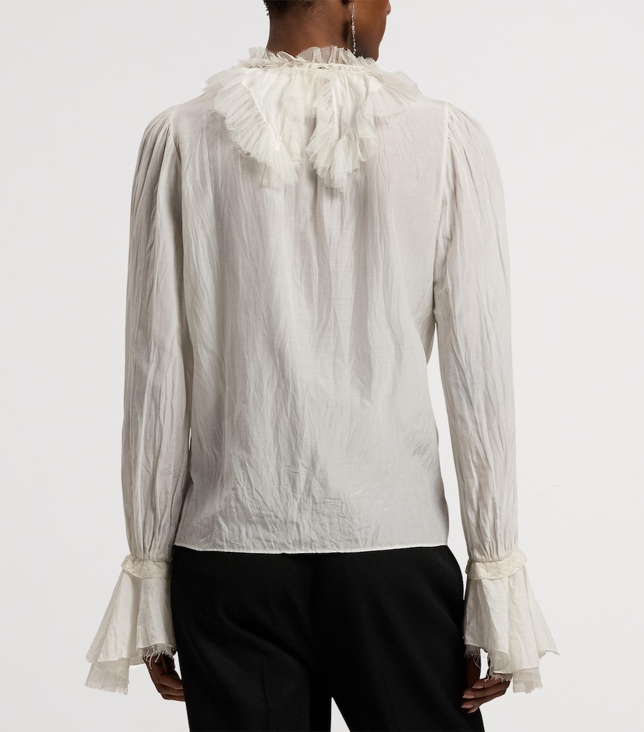 Cotton-Silk Kensley Blouse CREAM Image 10