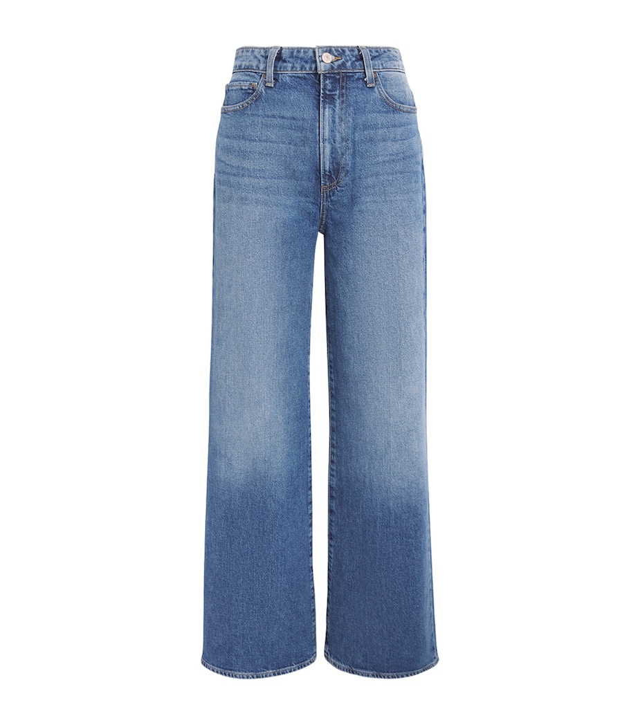 PAIGE Womens Frances Wide-Leg Jeans Serata Image 1