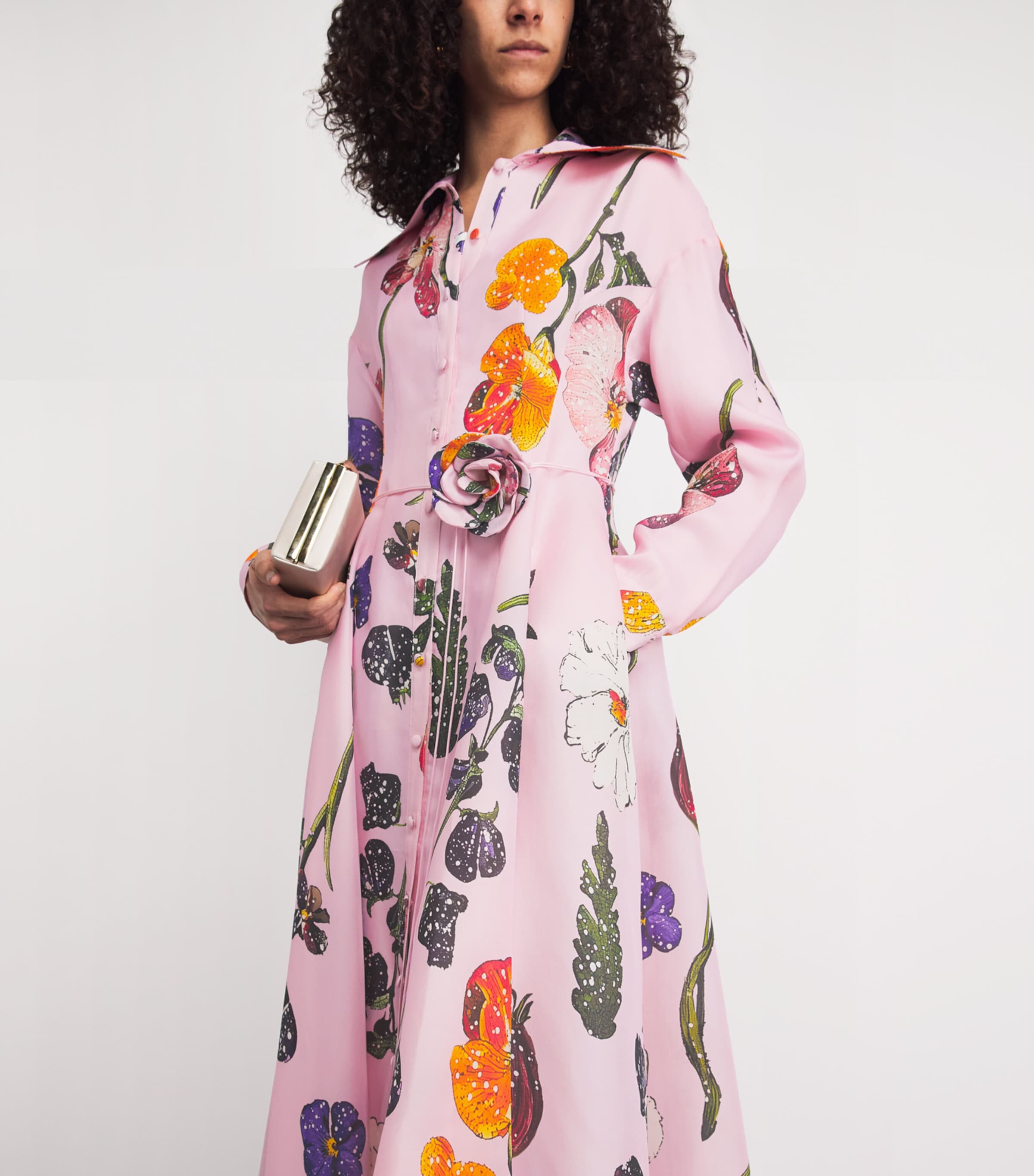 LEO LIN Womens Silk Floral Josephine Maxi Gown Wildbloom Image 3