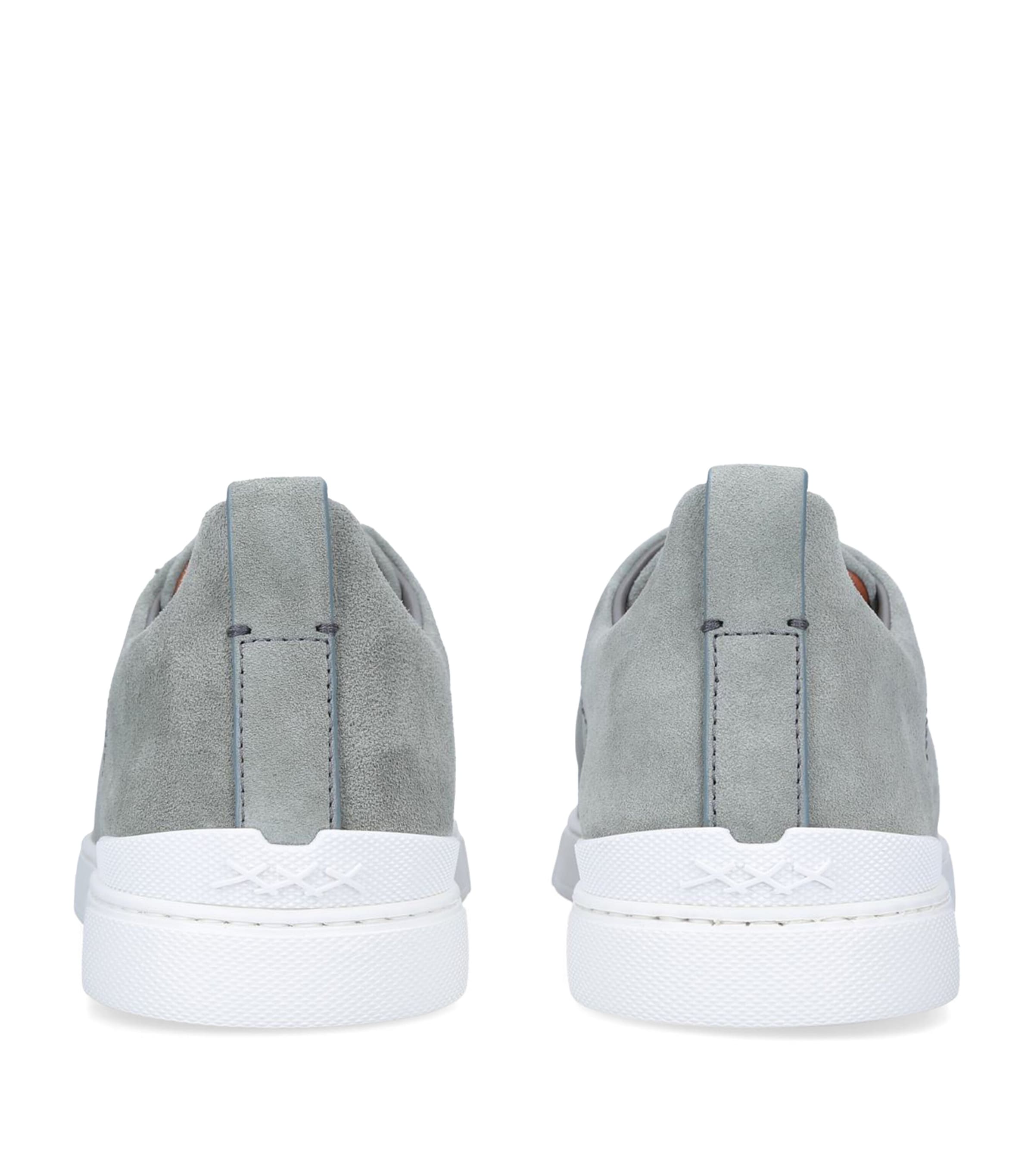 Suede Triple Stitch Sneakers GREY MID Image 2