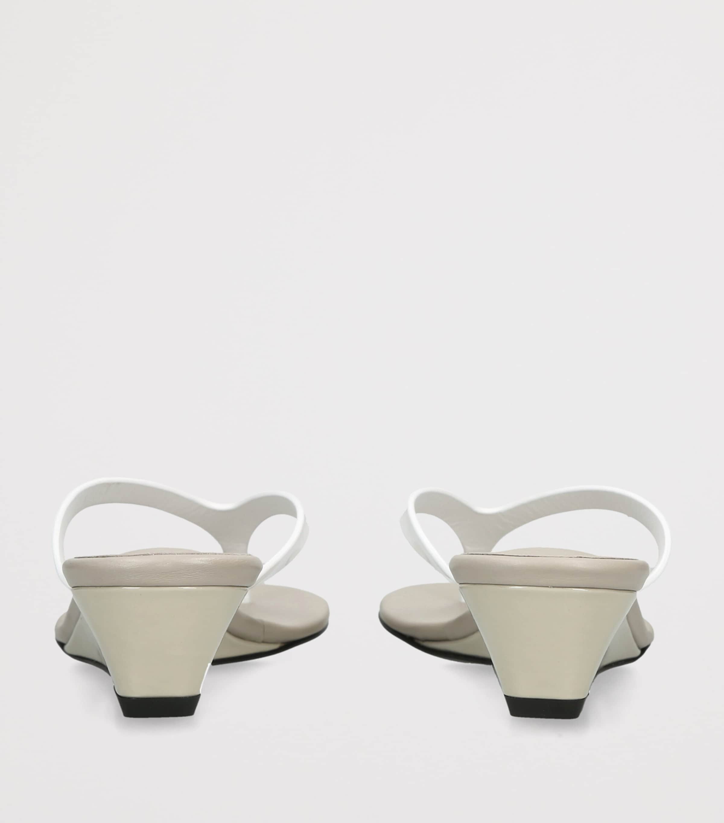 Christopher Esber Leather Scala Wedge Sandals 45 White Image 4