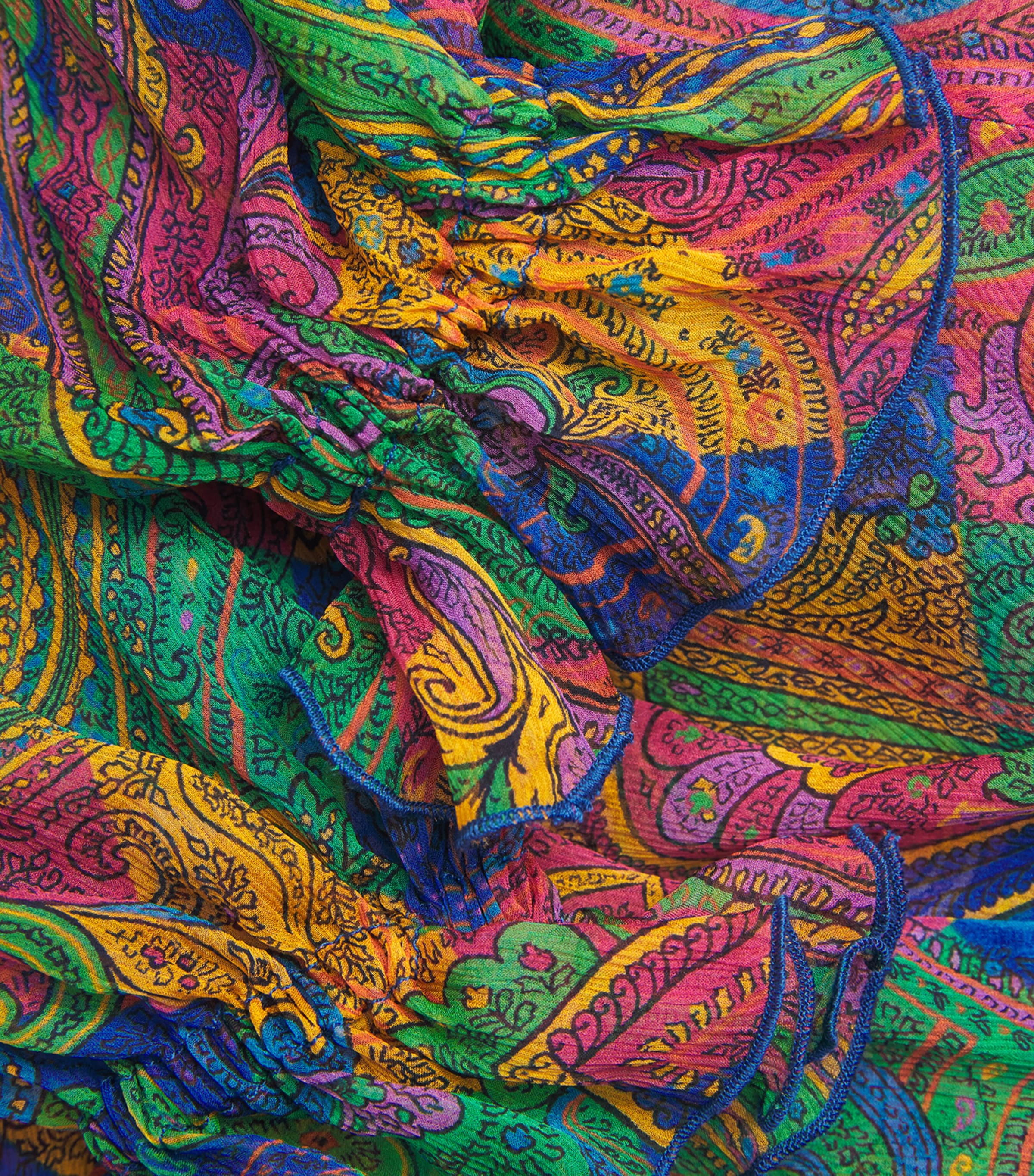 Silk Paisley Blouse X0854 Image 5