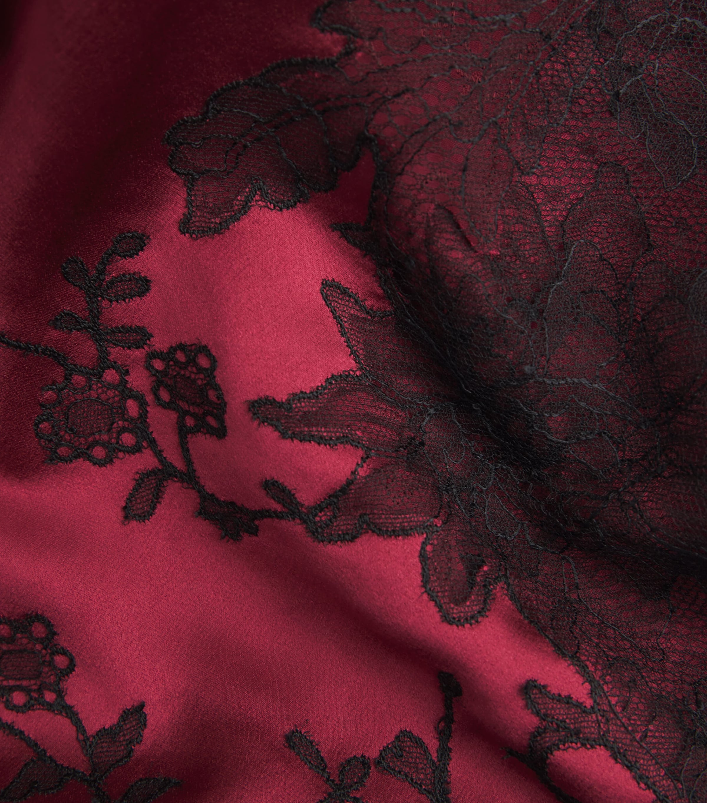 Carine Gilson Womens Silk Short Hanae Robe Rubis Red Image 6