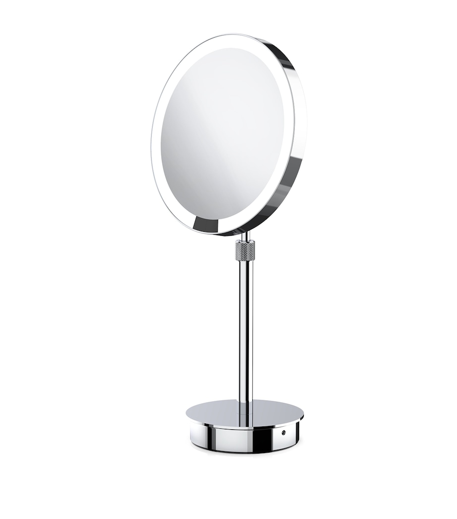Light-Up Round Cosmetics Mirror CHROME Image 1