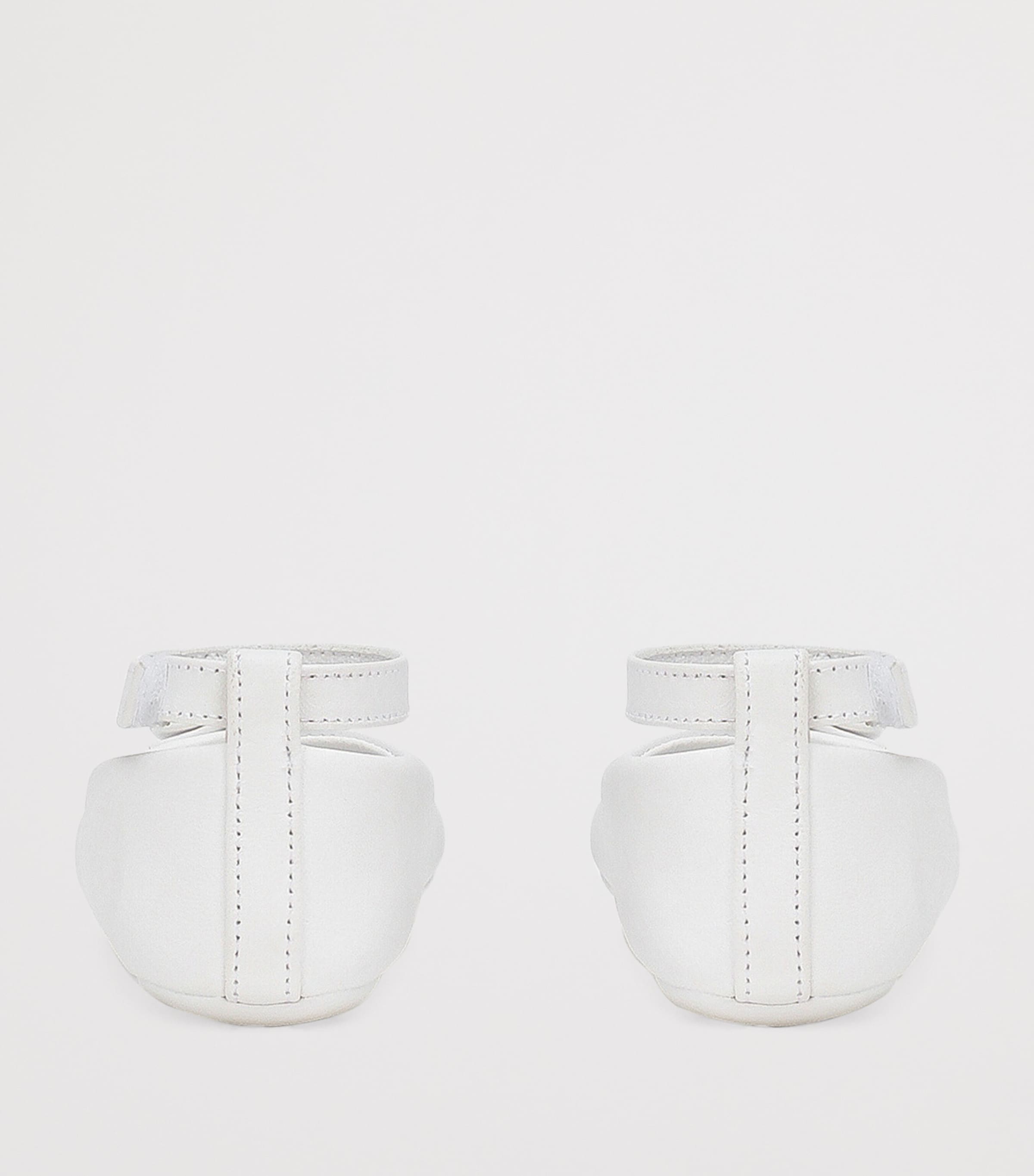 Dolce&Gabbana Kids Leather Logo Ballet Flats White Image 3