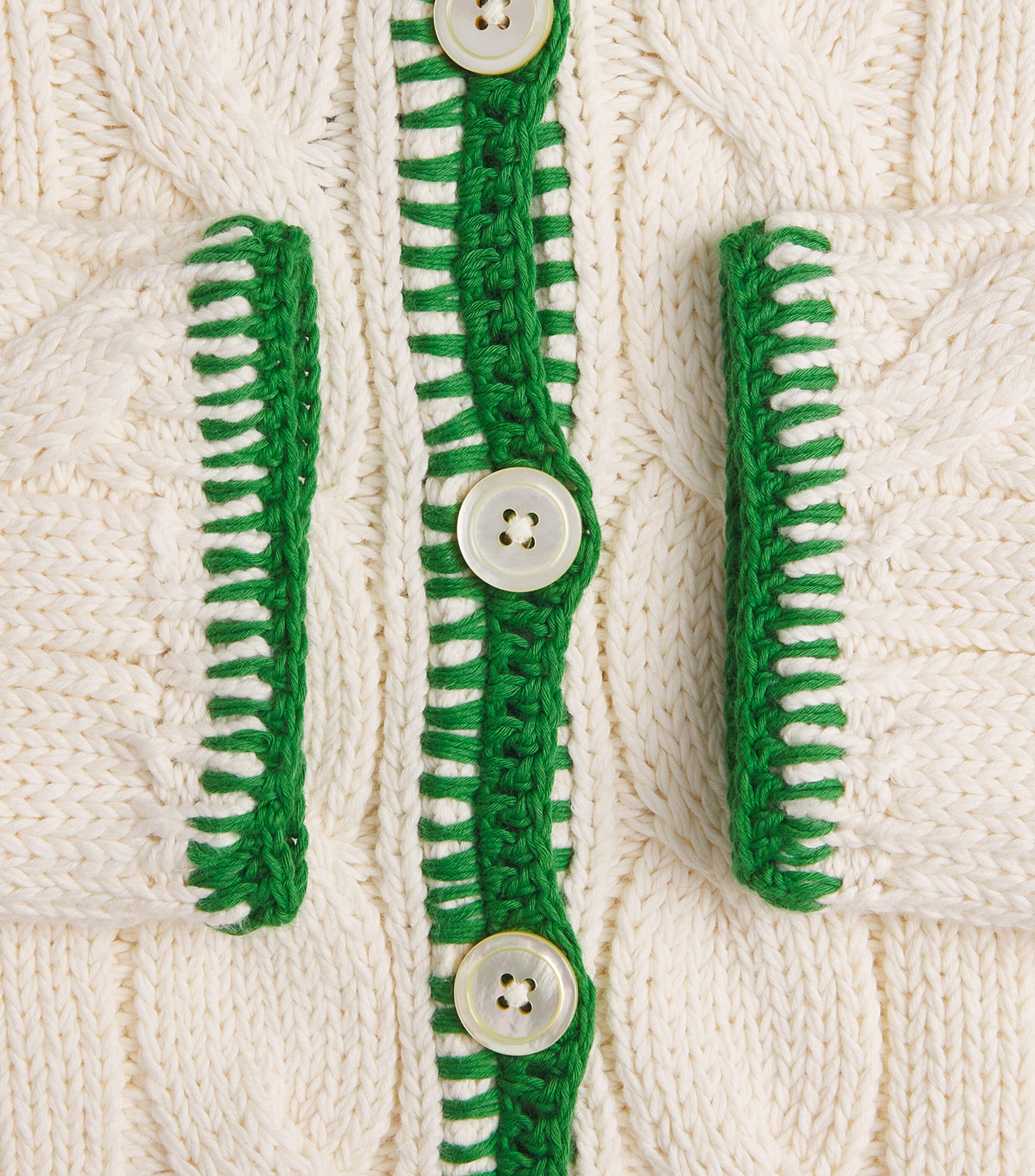 Polo Ralph Lauren Womens Stretch-Cotton Cropped Cardigan Cricket Cream Image 6