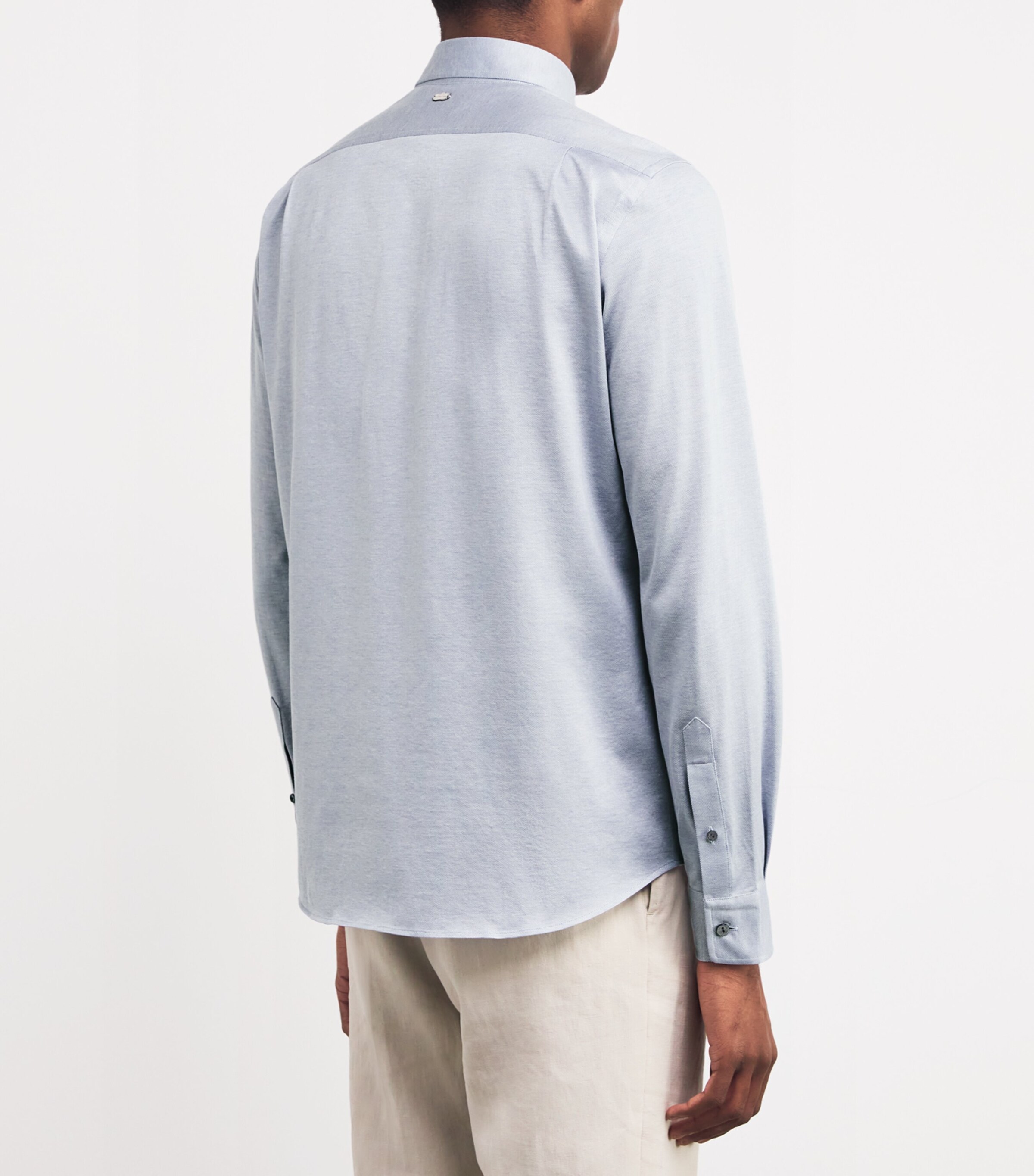 Agnona Mens Cotton-Silk Shirt Blue Image 4