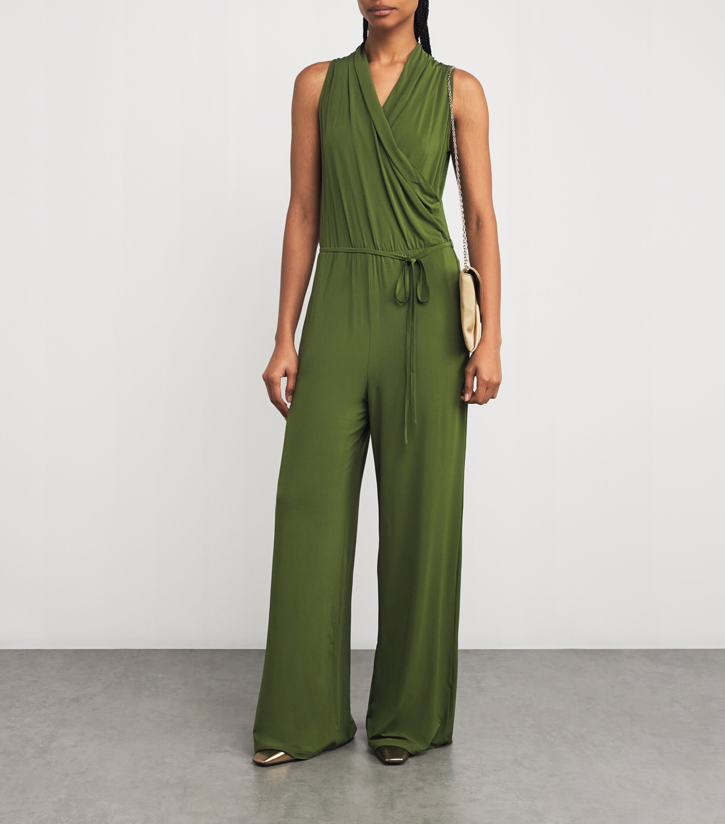 Stretch Jersey Jumpsuit DARK GREEN Image 2